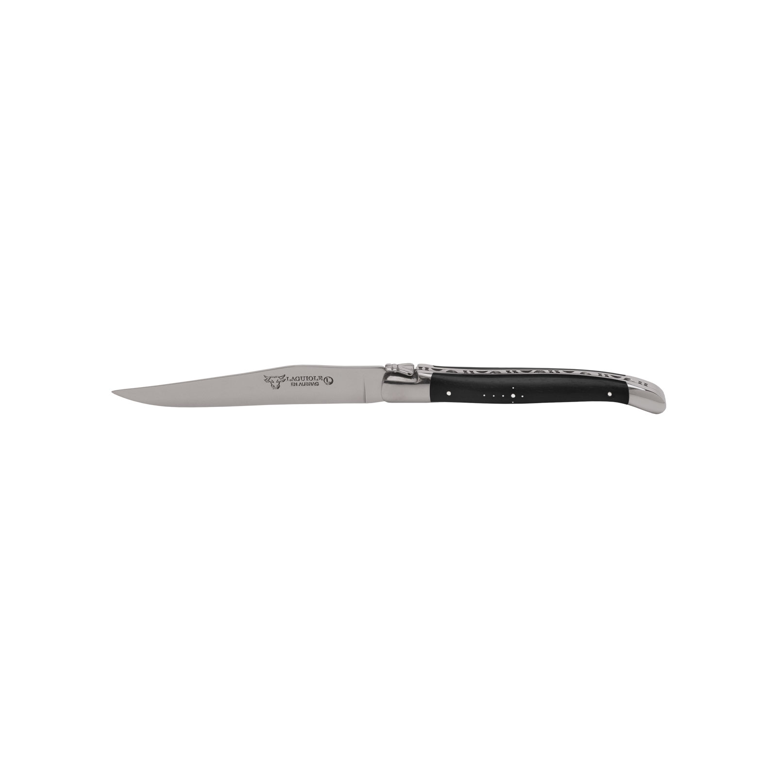 Laguiole en Aubrac Steakmesser (1 Stück) Ebenholz Backen glänzend