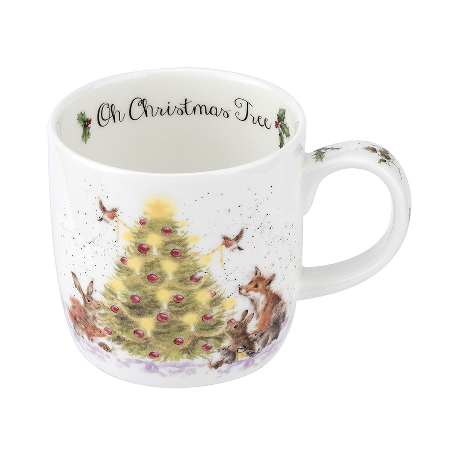 Royal Worcester Wrendale Designs Becher Oh Christmas Tree 0,31ltr.