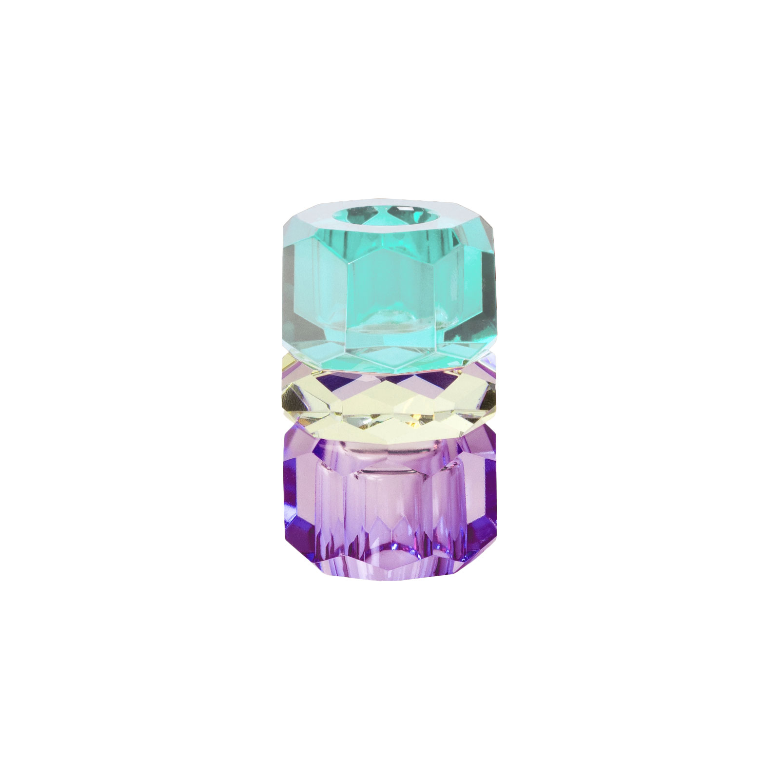 C'est Bon Kerzenhalter Kristall pflaume/neon/opal