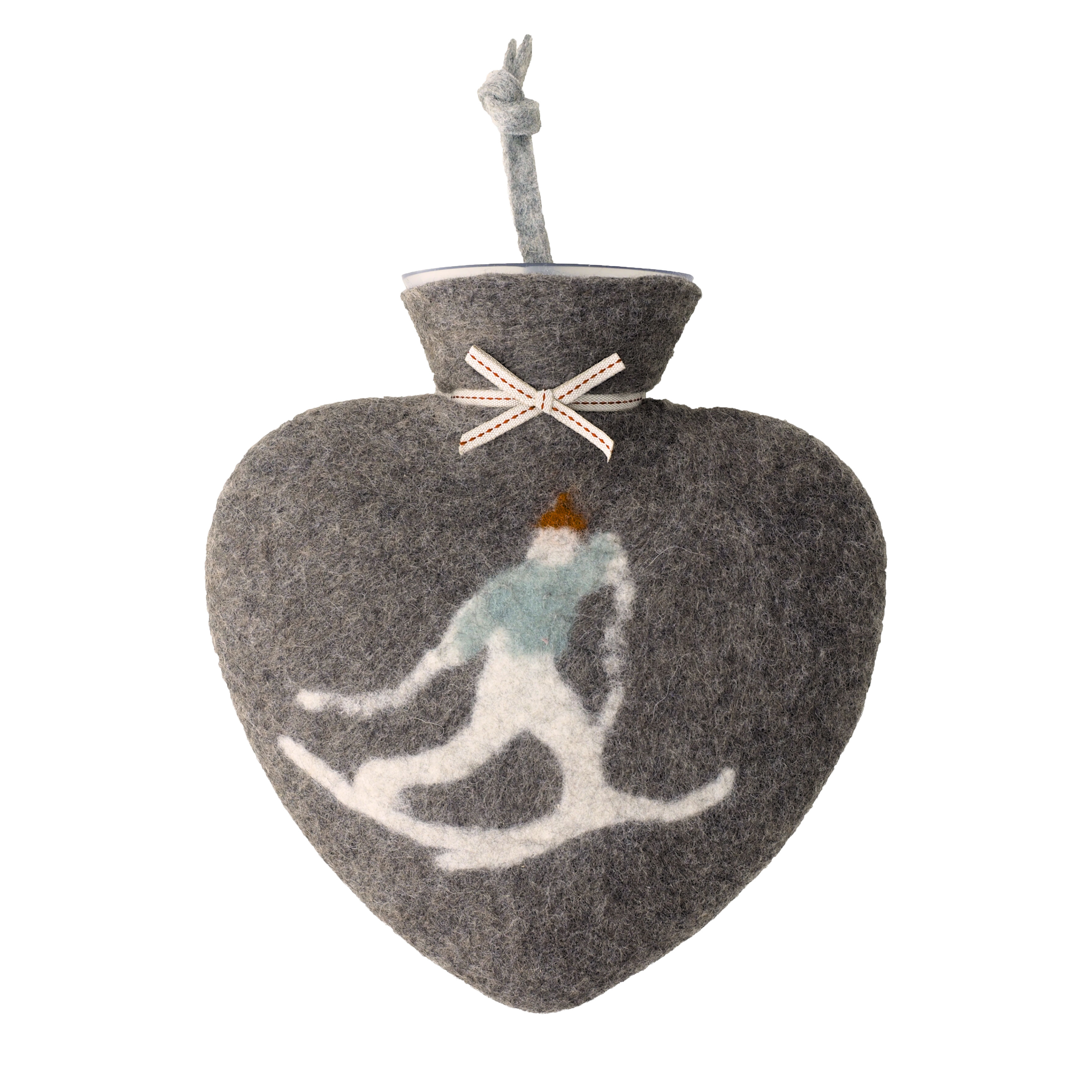 Dorothee Lehnen Herzwärmflasche Skifahrer caracul 