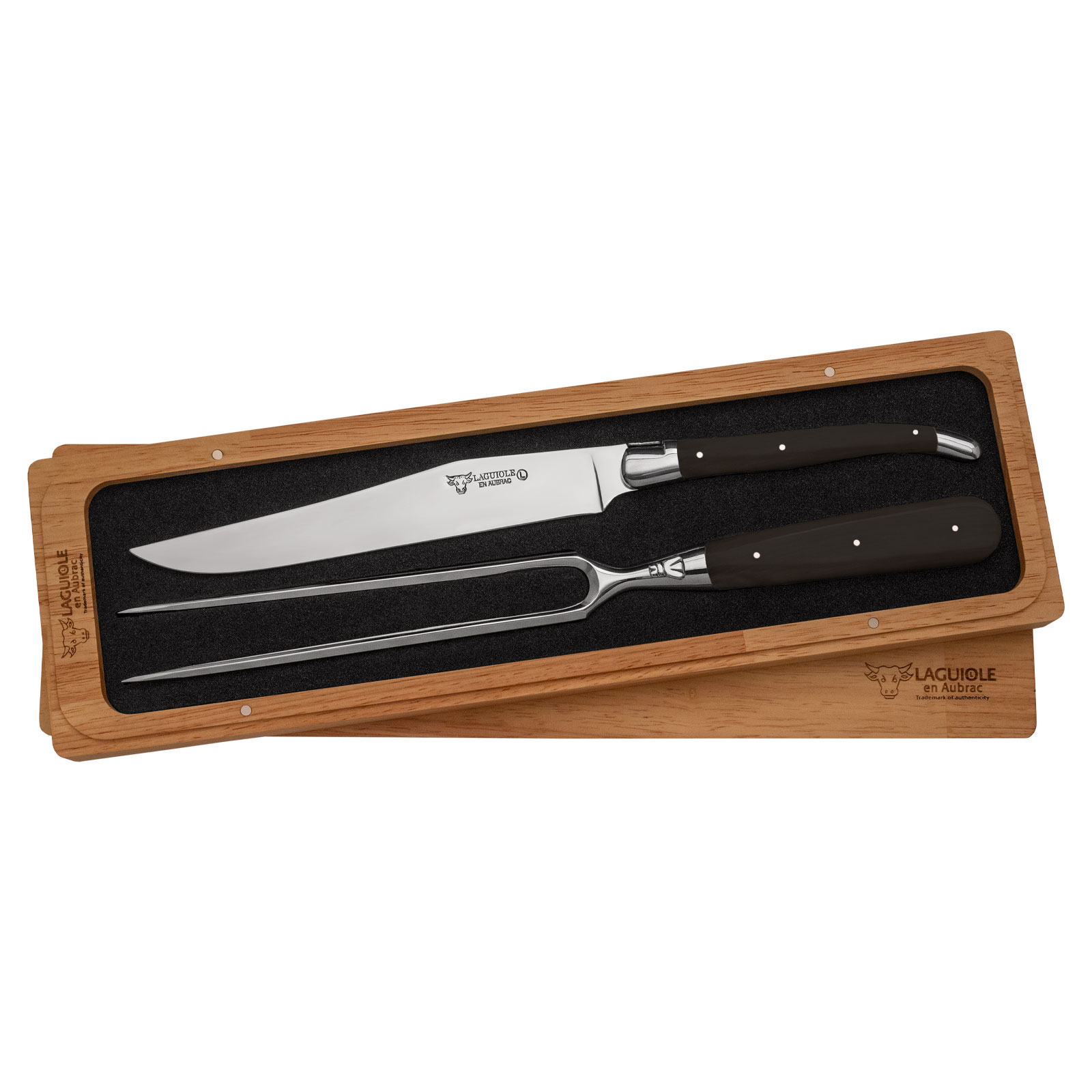 Laguiole en Aubrac Tranchierbesteck 2tlg. Ebenholz