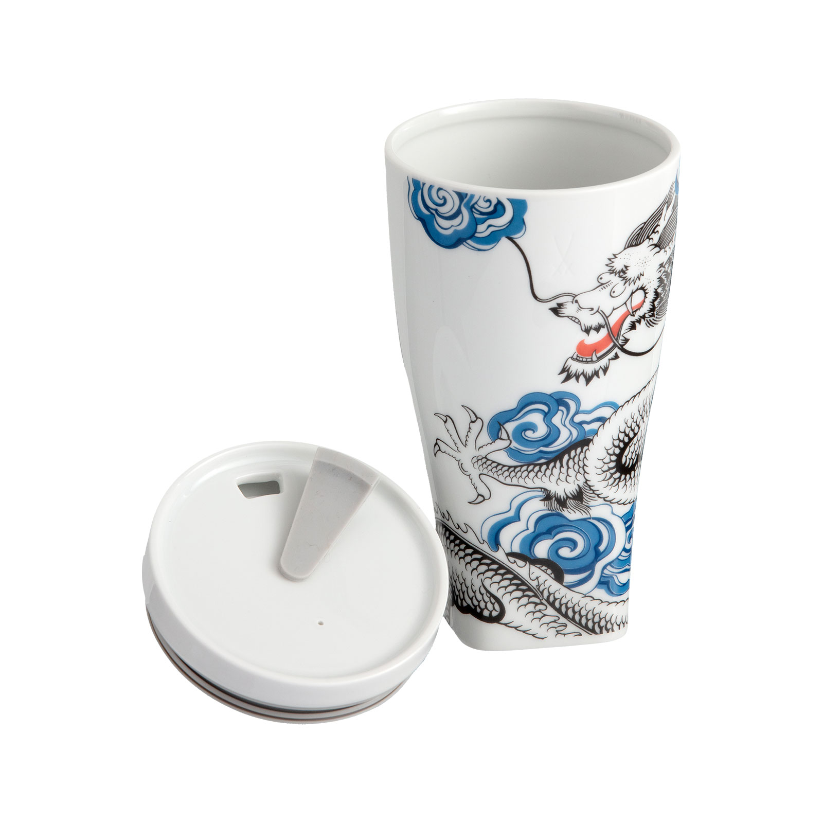 Meissen Glücksdrache Coffee to go Becher m. Manschette 0,35ltr