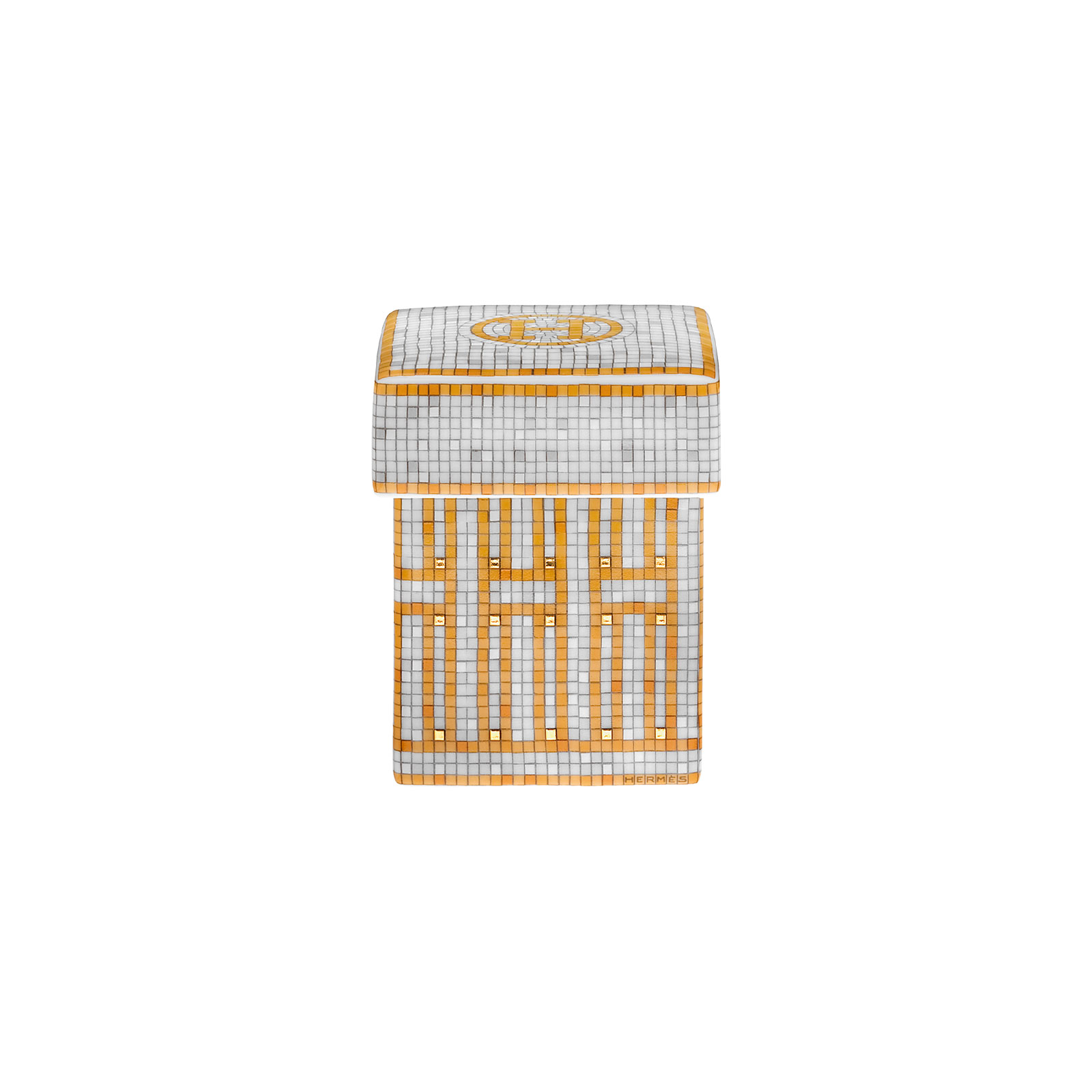 HERMÈS Paris Mosaïque au 24 Gold Zuckerdose 5x5cm