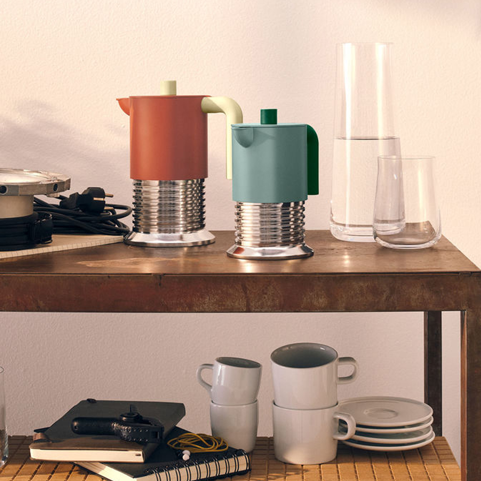 Alessi Espressokocher VITE 6 Tassen braun
