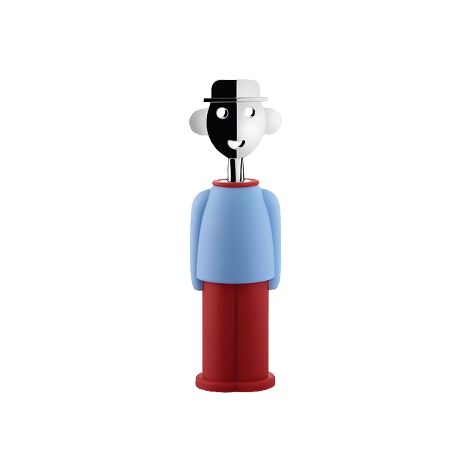 Alessi Alessandro M. Korkenzieher hellblau/rot