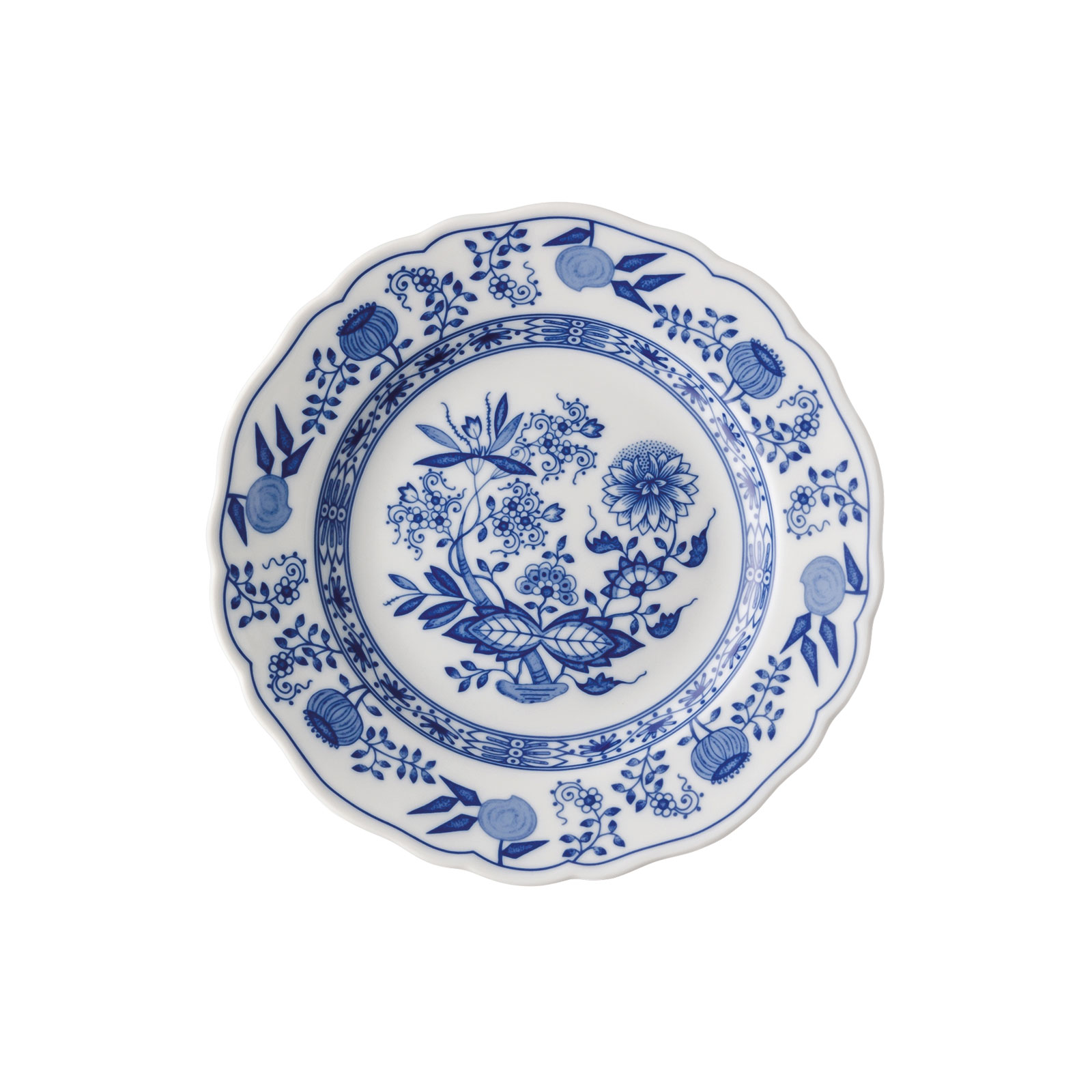 Hutschenreuther Blau Zwiebelmuster Frühstücksteller 19cm Fahne