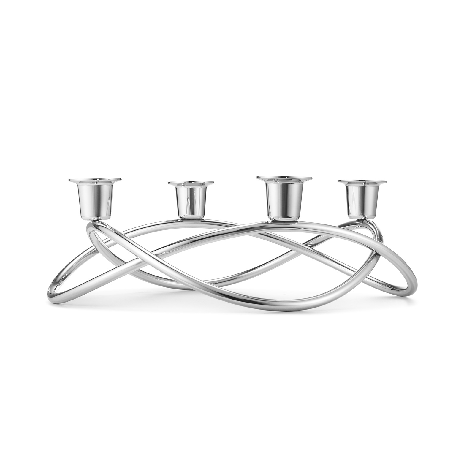 Georg Jensen Season Leuchter Adventskranz 4 Kerzen Edelstahl