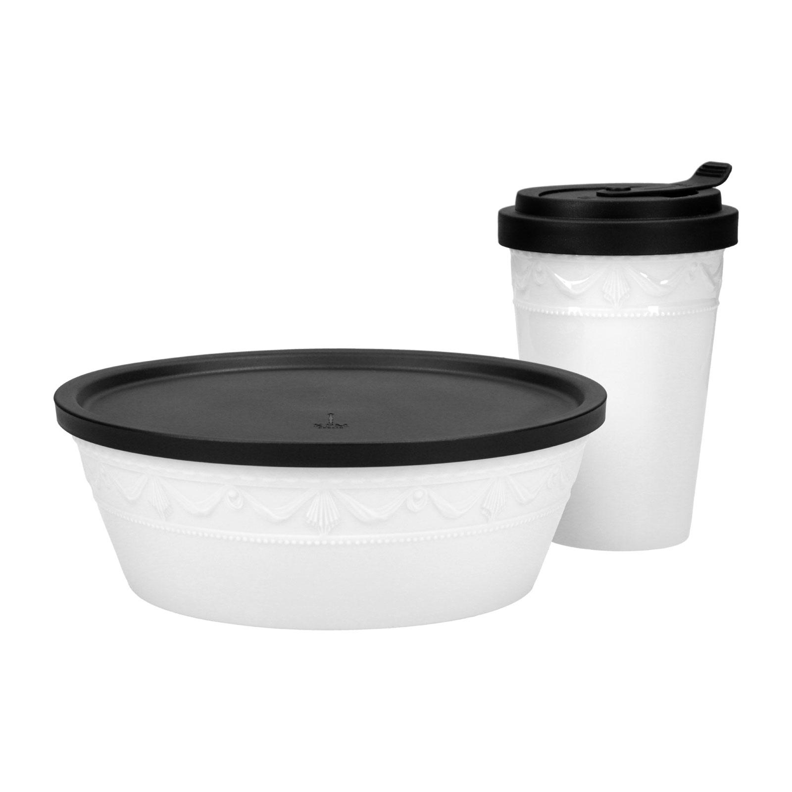 KPM -  Berlin Kurland weiß To-Go Box & Becher-Set