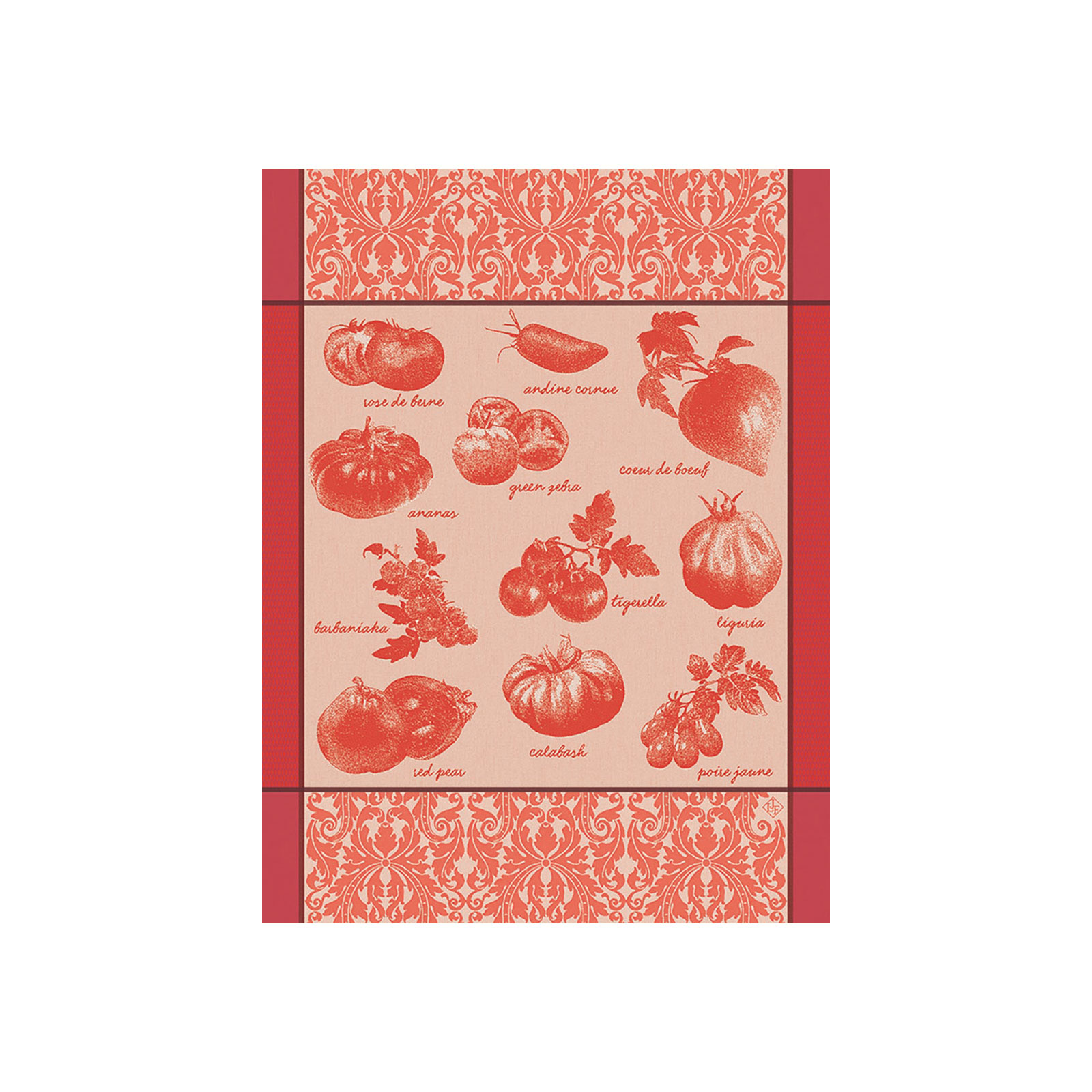 Le Jacquard Francais Tomates Etc Geschirrtuch 80x60cm rouge