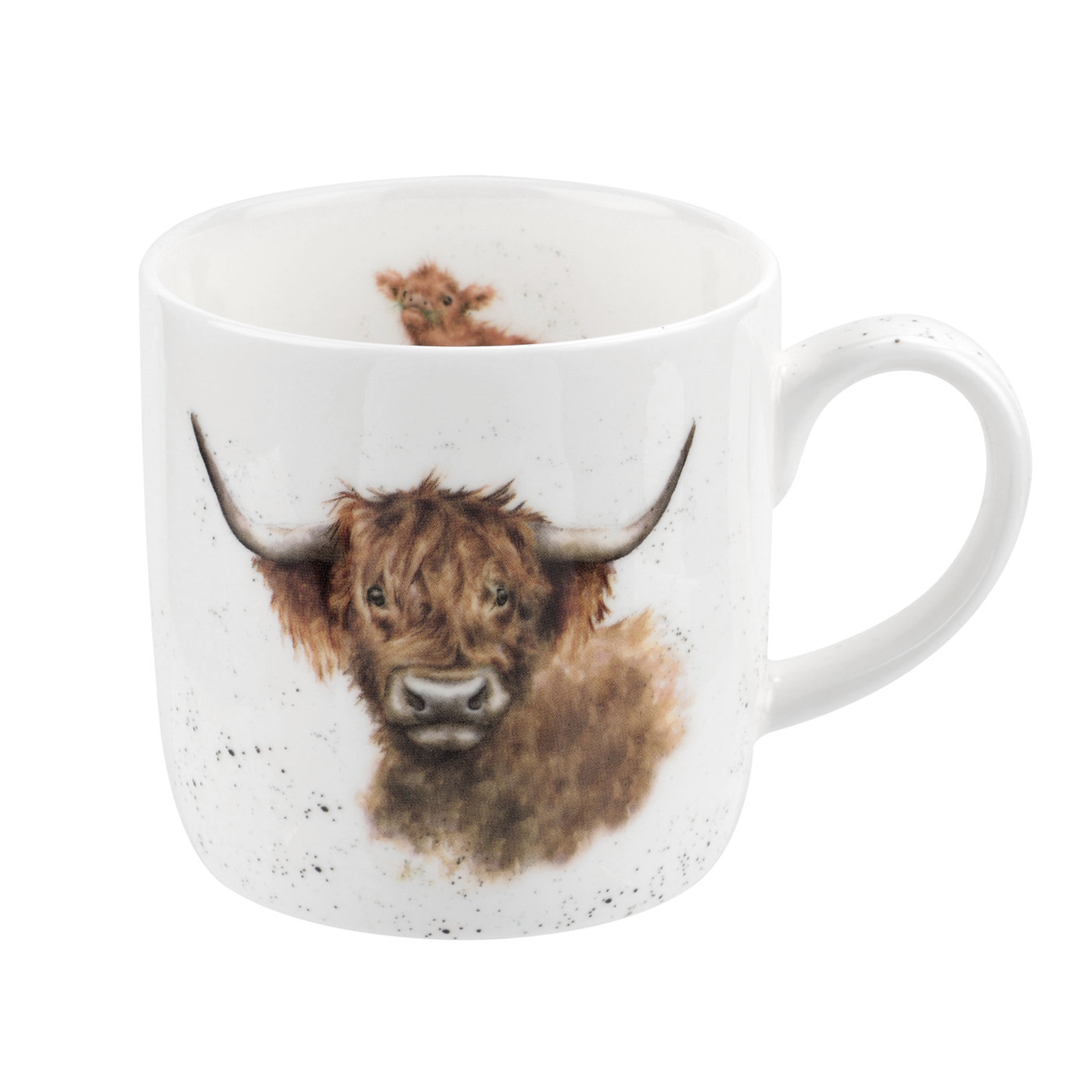 Royal Worcester Wrendale Designs Becher Highland Cow / Kuh 0,31ltr.