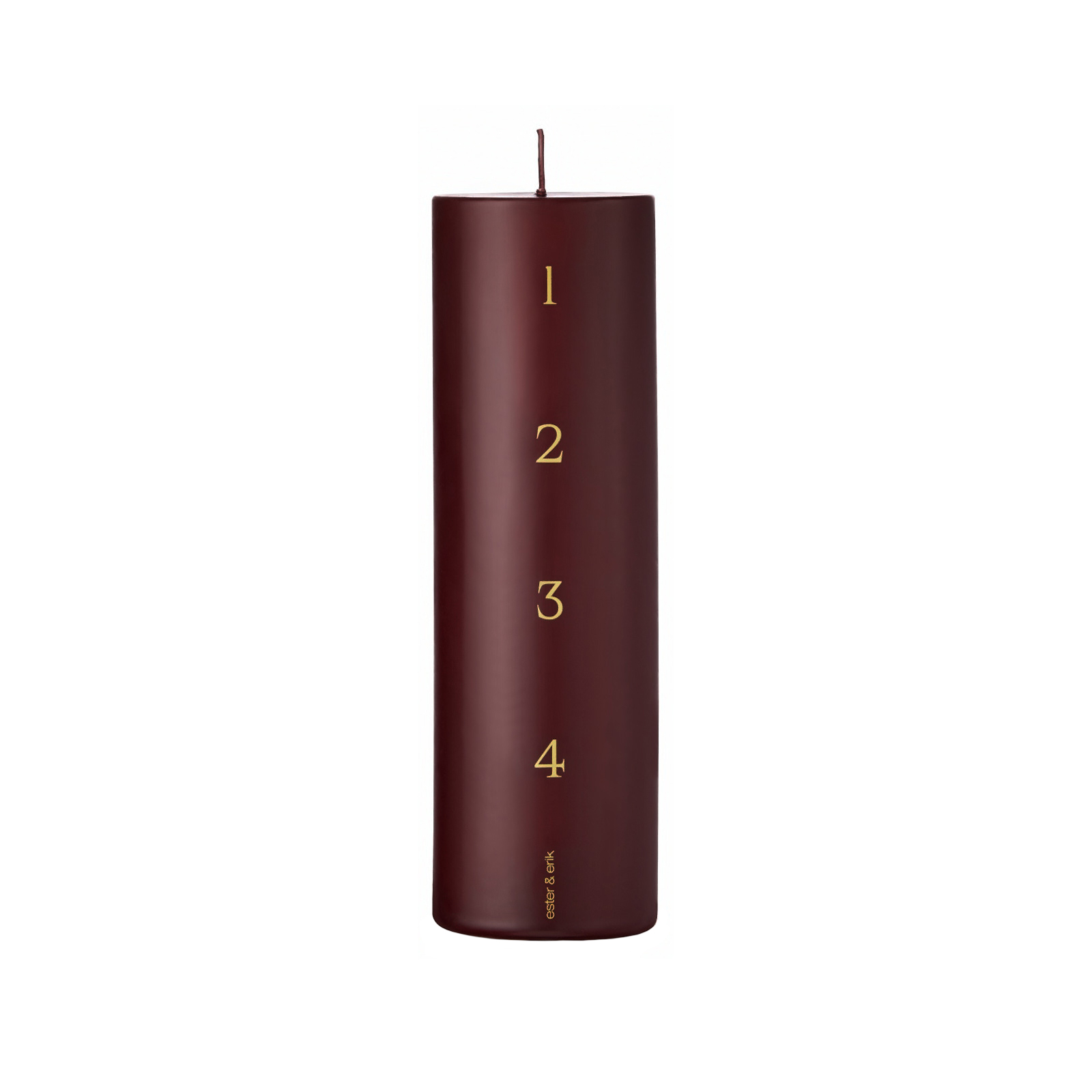 ester & erik Advent-Kerze 6x20cm deep wine