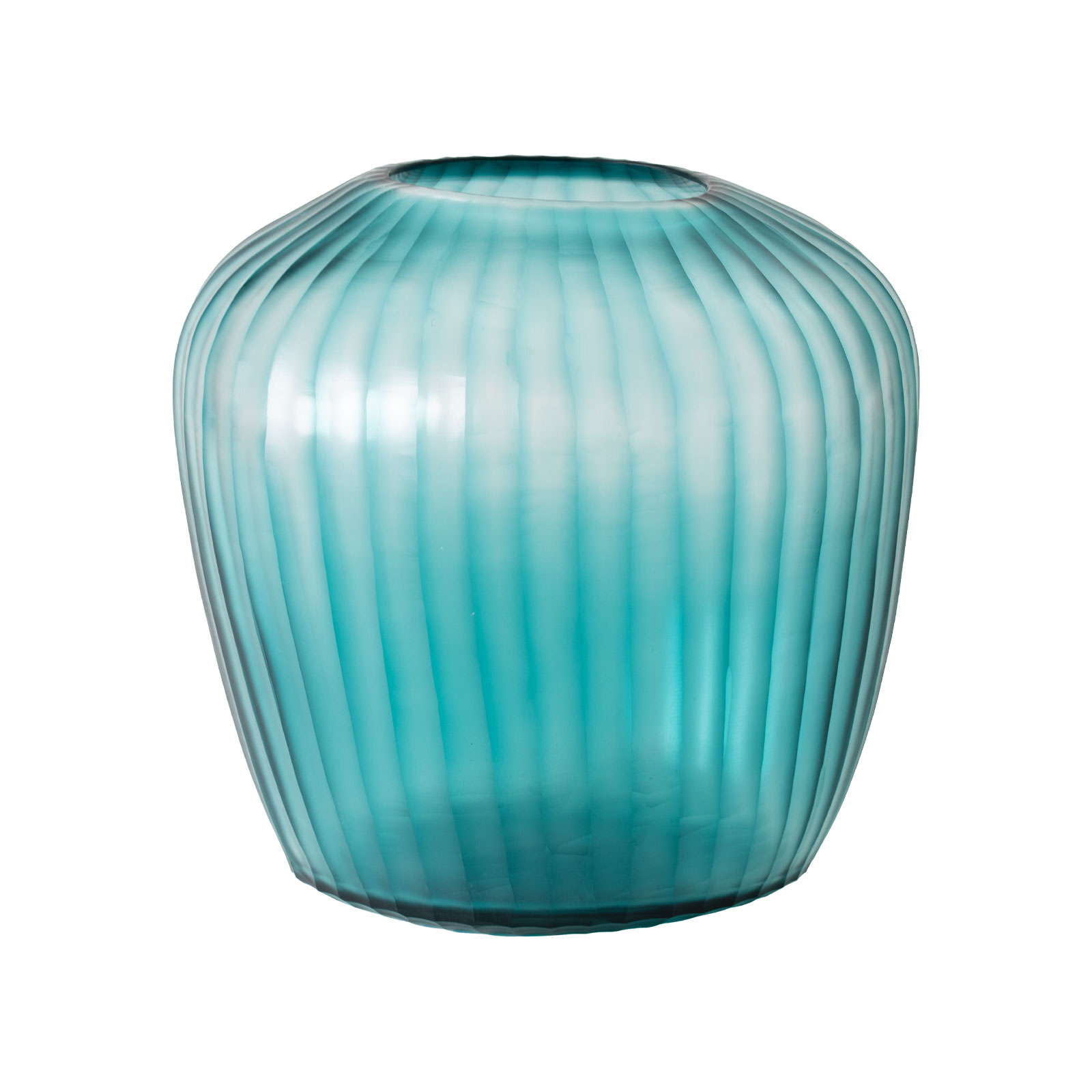 Guaxs Melrose Vase M clear/petrol 