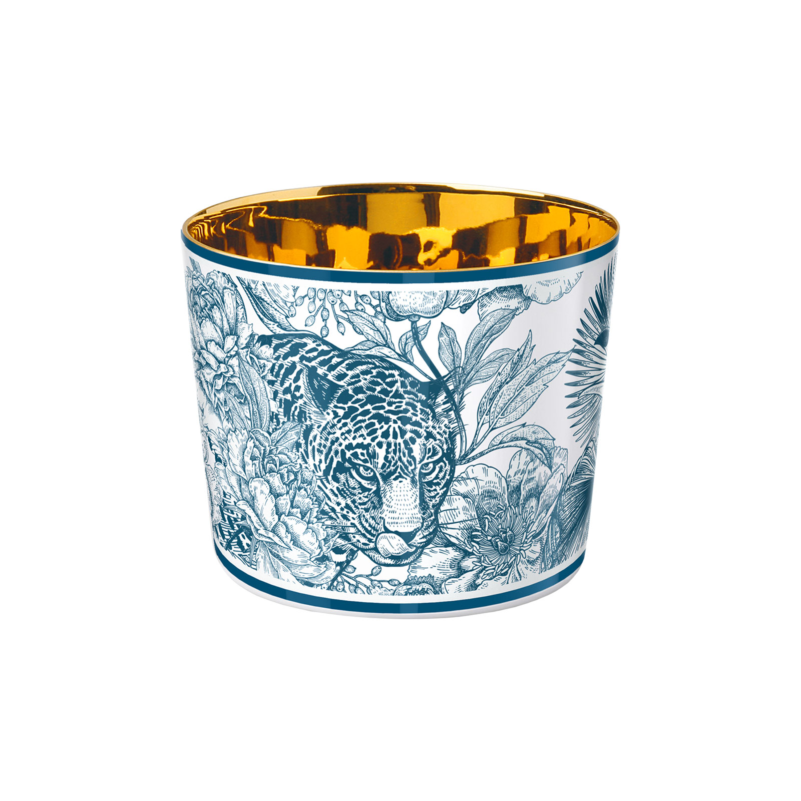 Sieger Fürstenberg Champagnerbecher Paraíso Blue Leopard