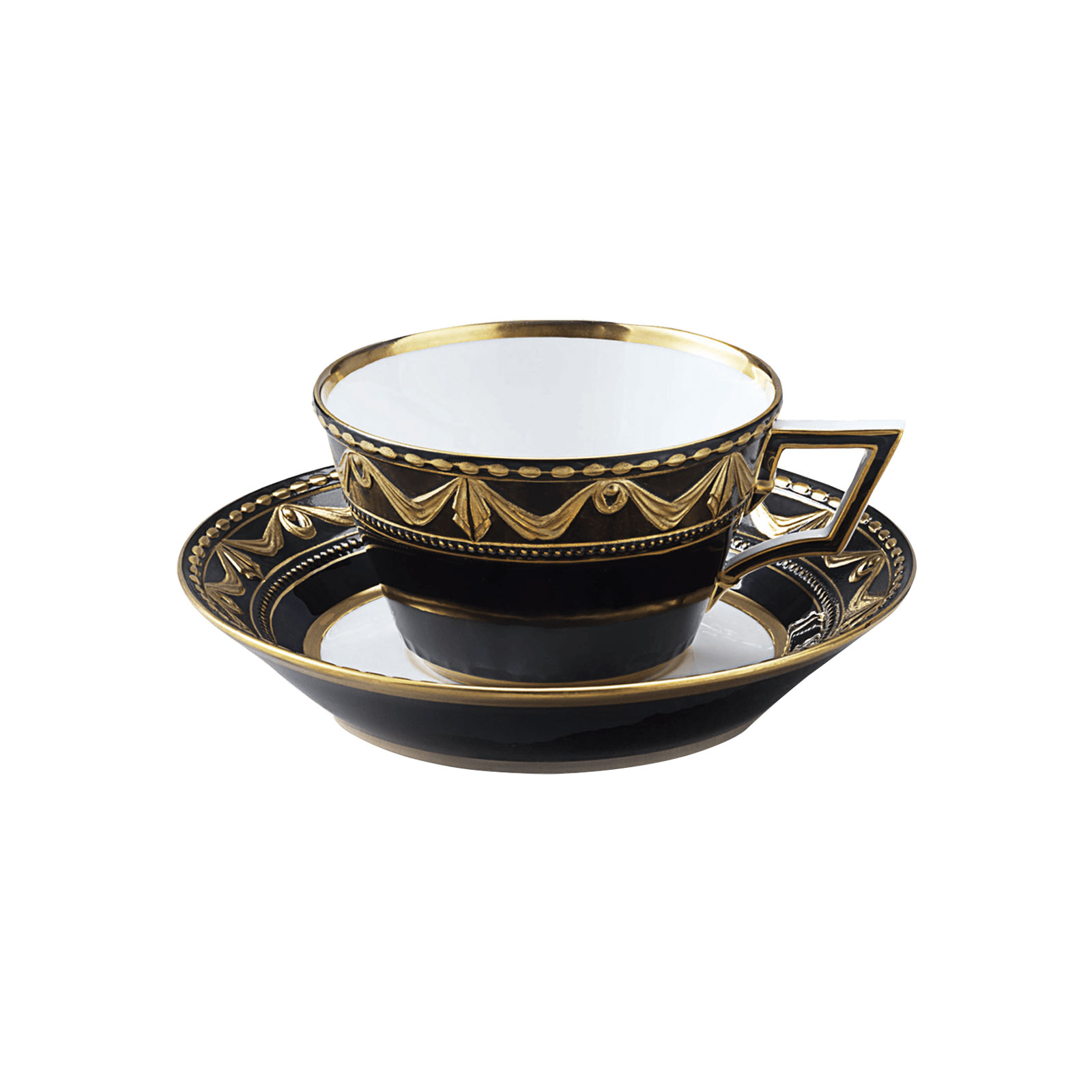 KPM -  Berlin Kurland Royal Noir Kaffeetasse mit Untertasse