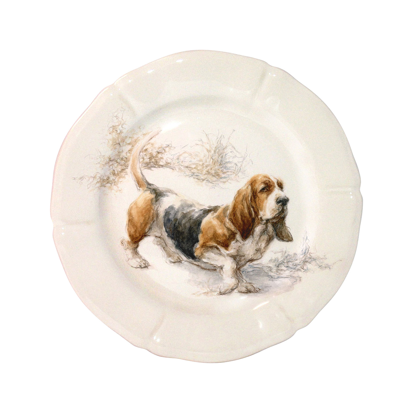 Gien Sologne Dessertteller 23,2cm Basset