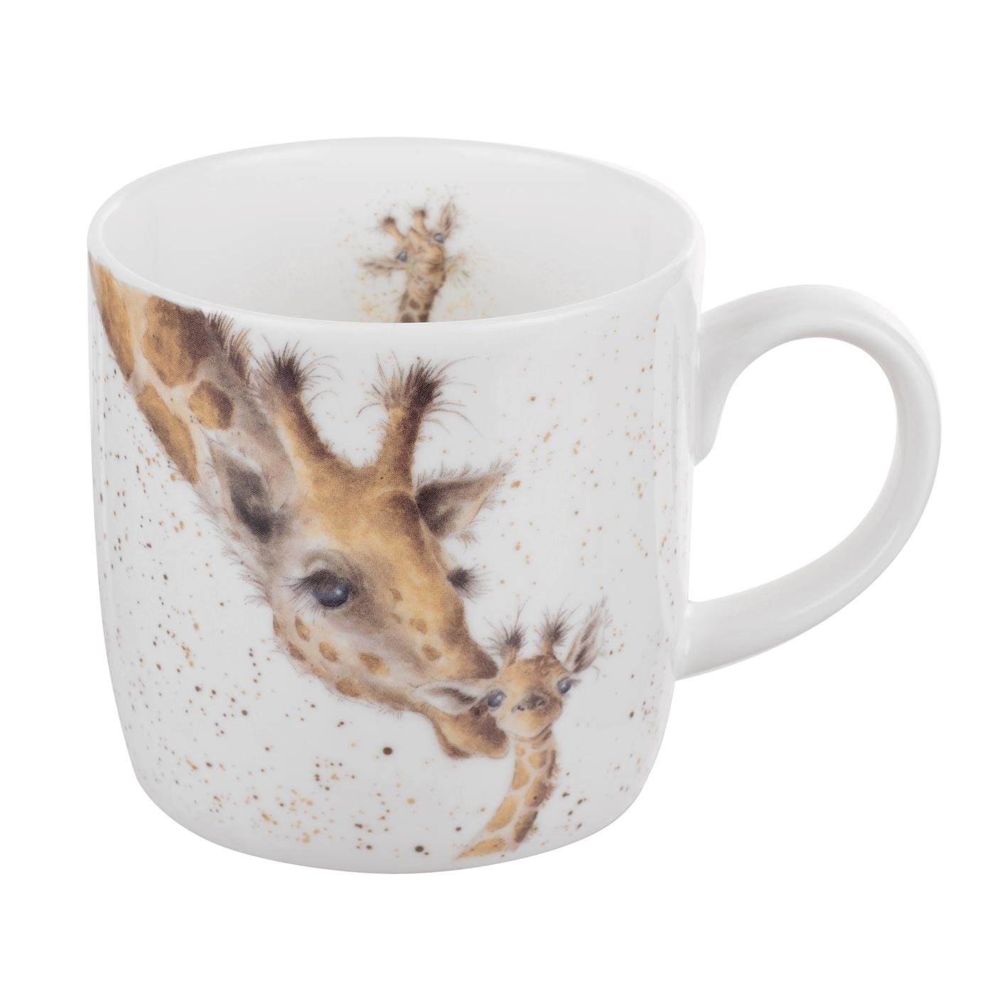 Royal Worcester Wrendale Designs Becher First Kiss / Giraffe 0,31ltr.