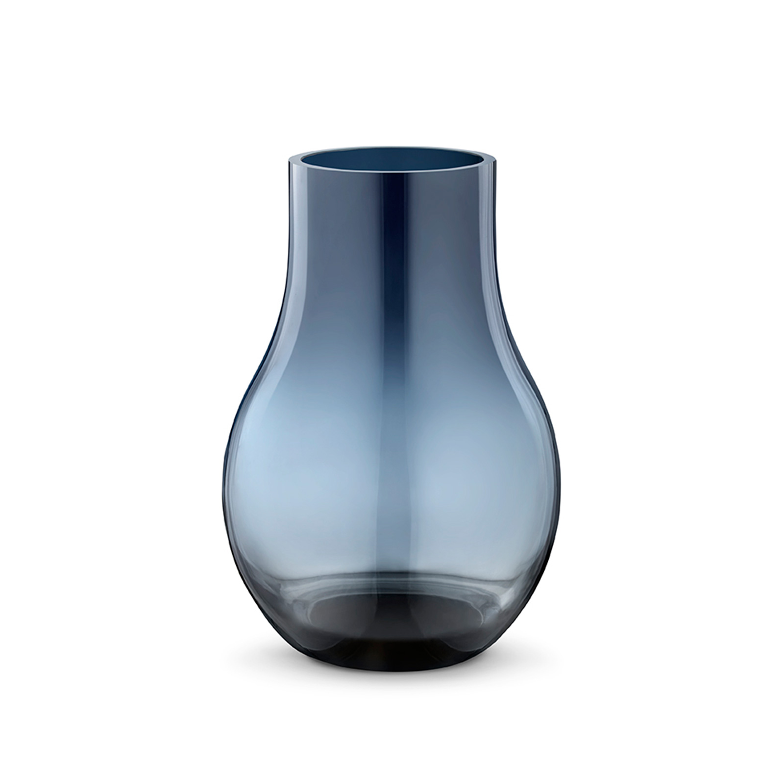 Georg Jensen Cafu Vase klein 21,6cm blau Glas