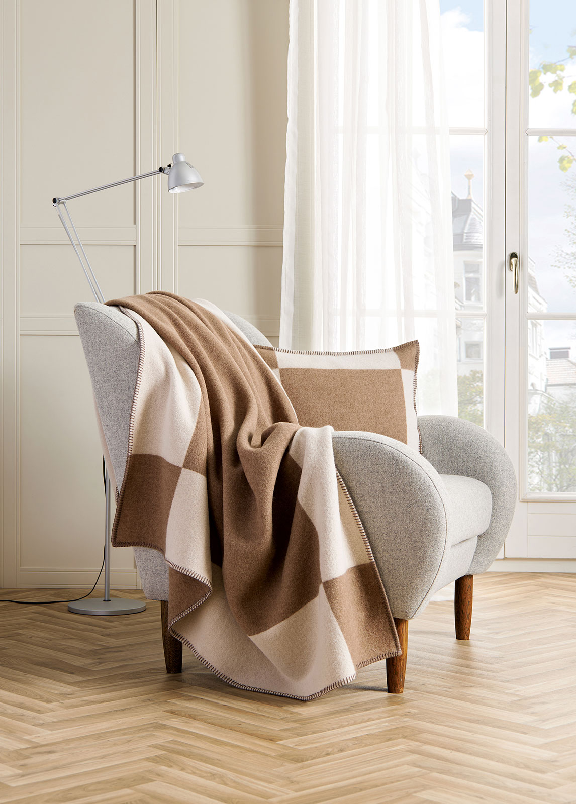 Eagle Products Manchester Decke 100% Merinowolle natur weiß 135x205cm