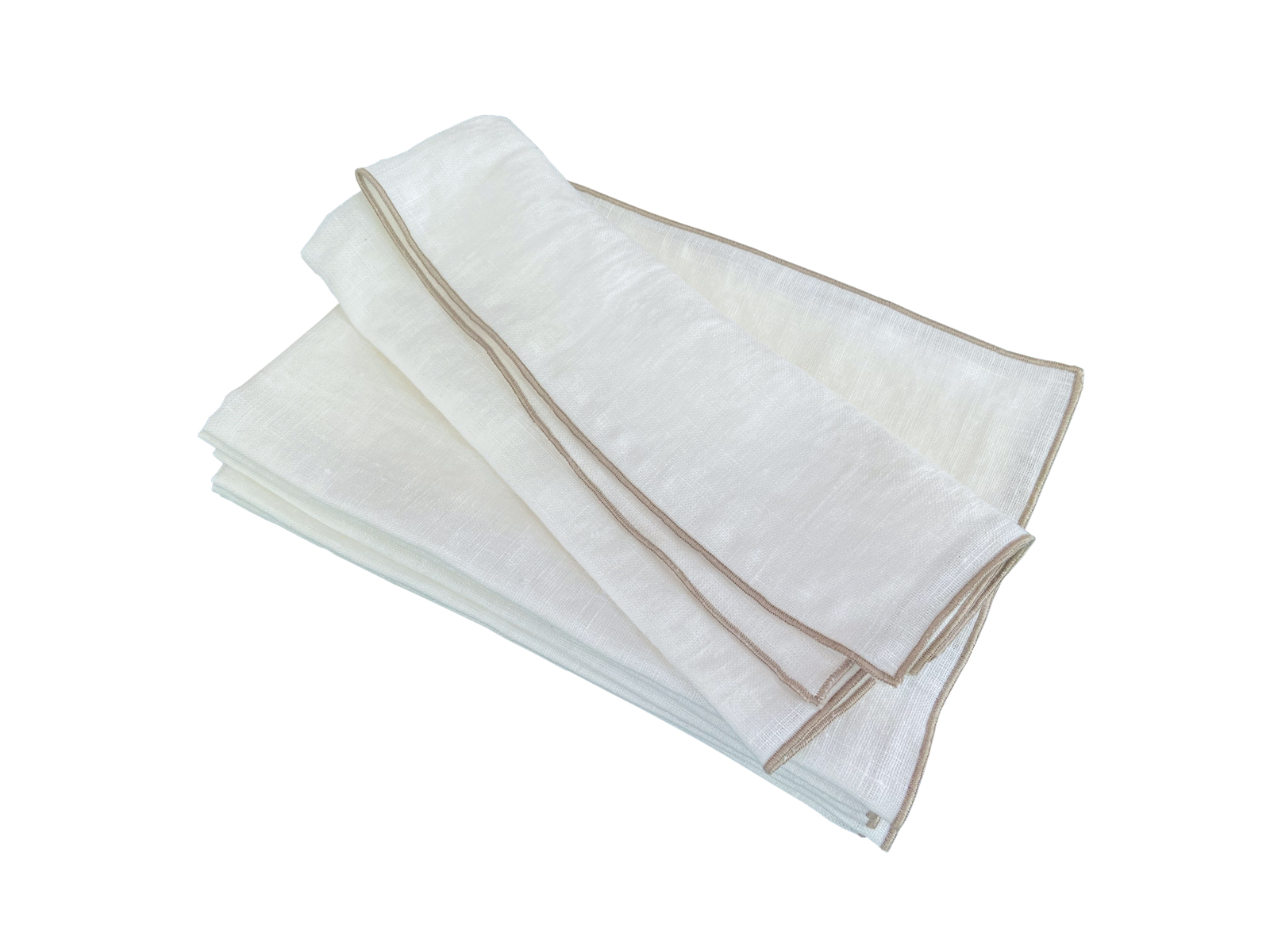 Erika Vaitkute Vilnia Leinen-Serviette 47x47cm weiss natur