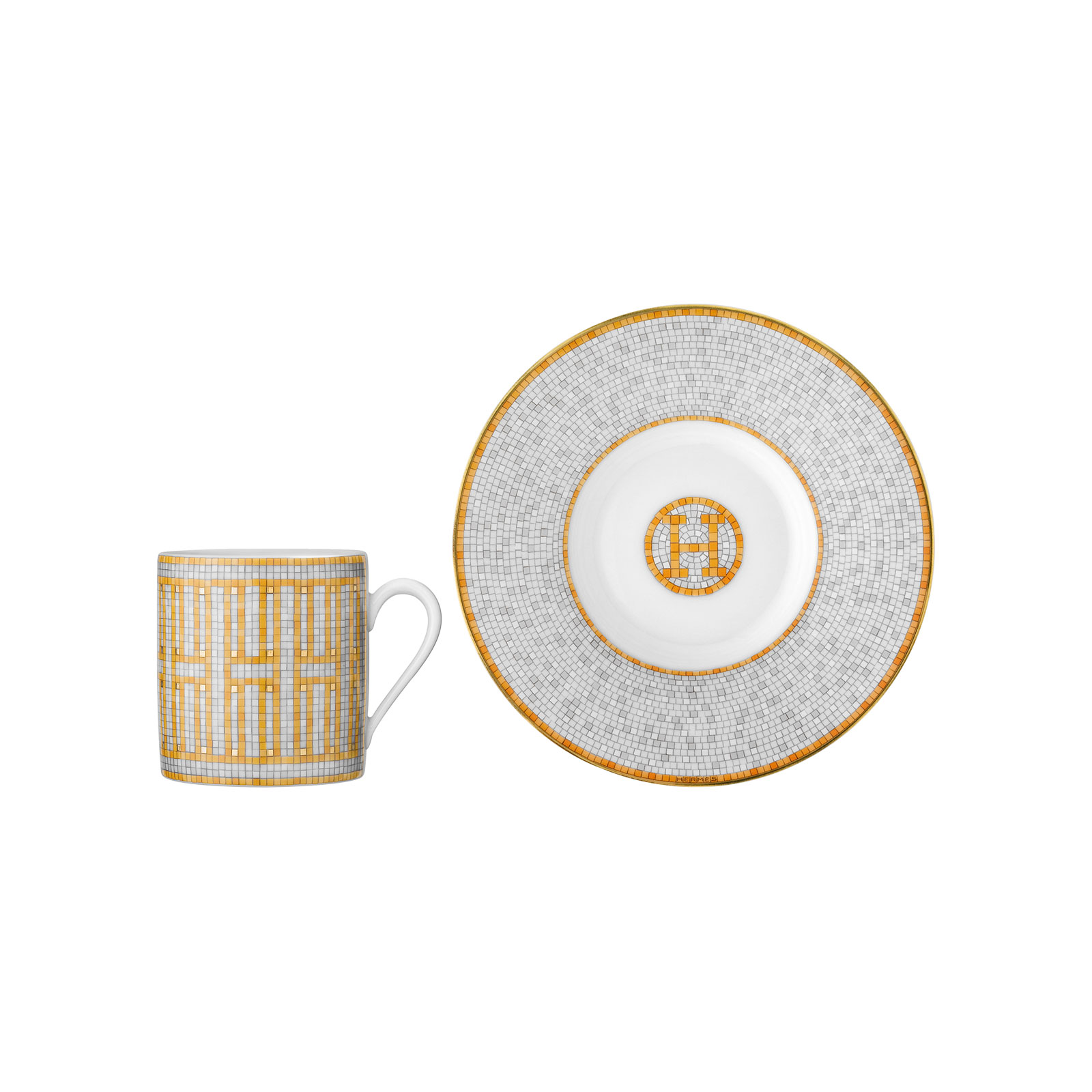 HERMÈS Paris Mosaïque au 24 Gold Espressotasse m. U. 0,10ltr.