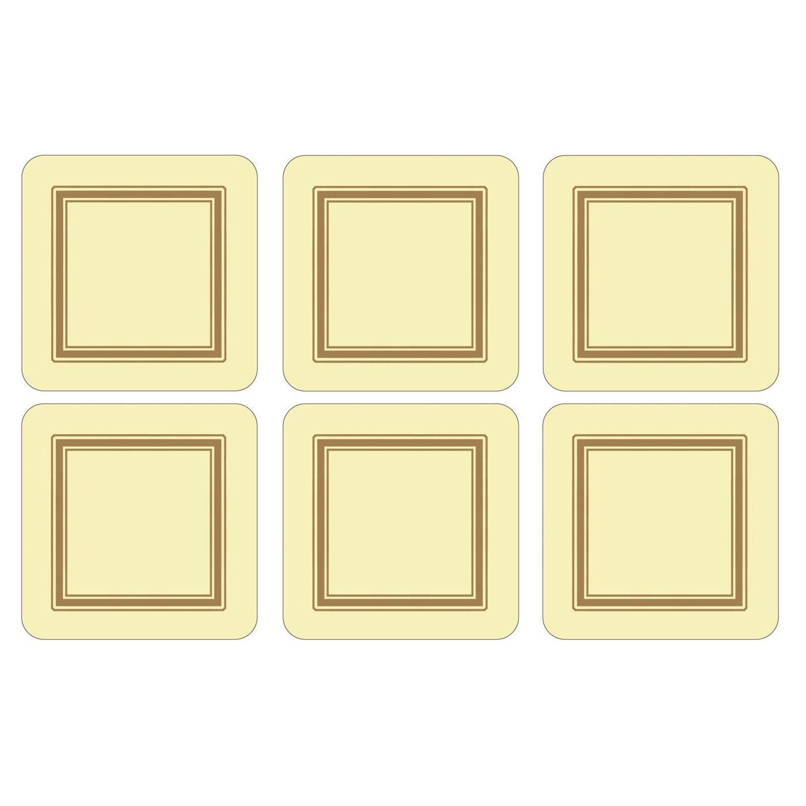 Pimpernel Classic Cream Untersetzer 6er Set 10,5x10,5cm