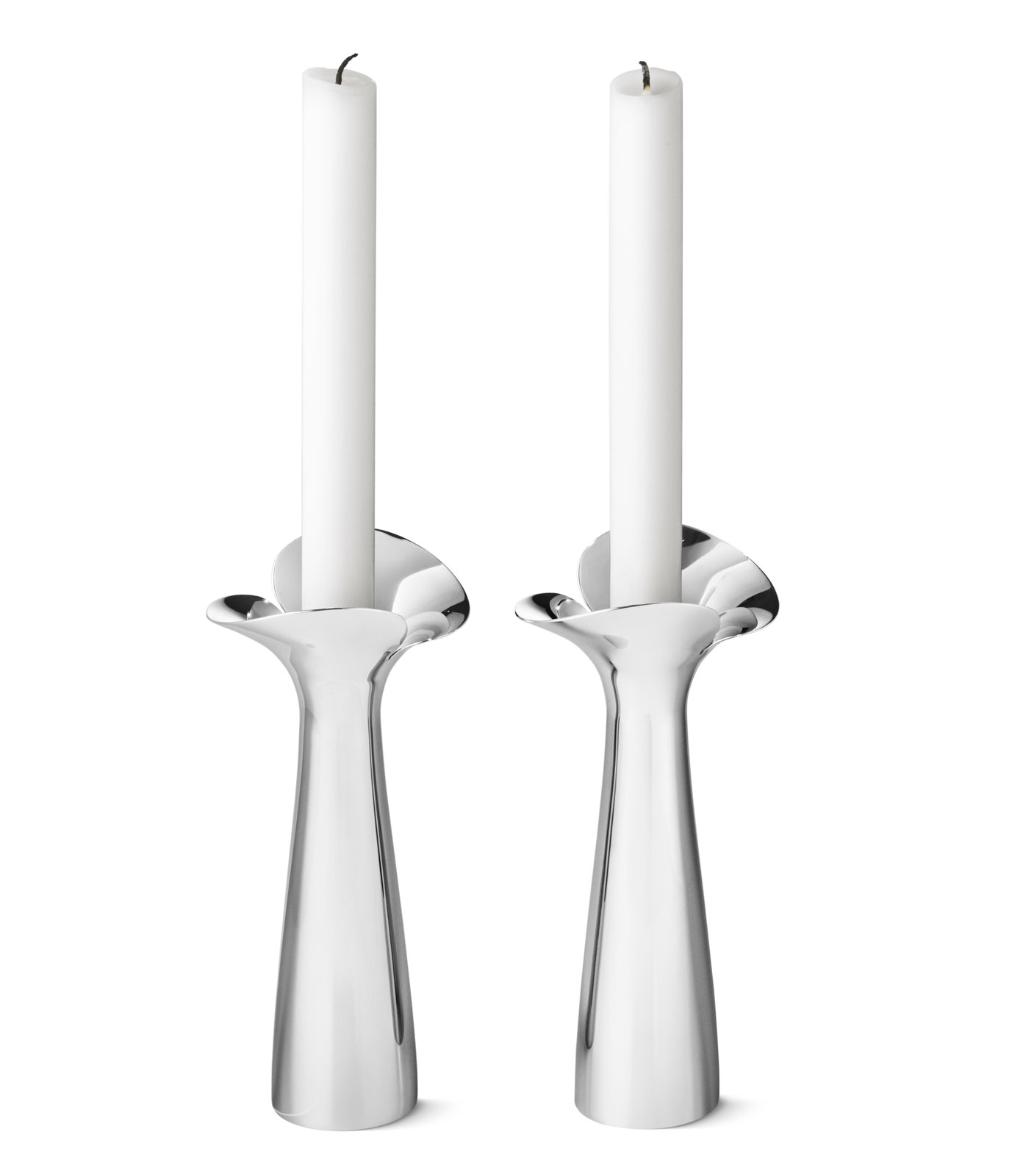 Georg Jensen Bloom Botanica Kerzenhalter 2 Stück Edelstahl