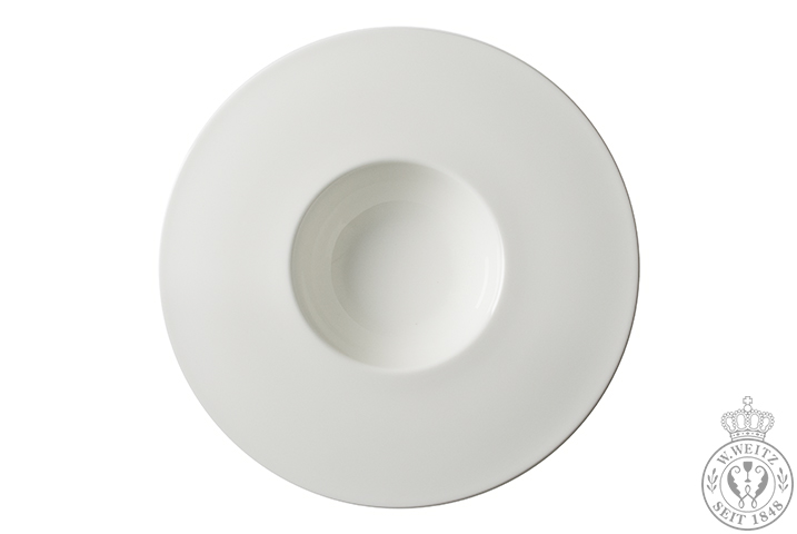 Dibbern Bone China weiß Pure Gourmetteller 26cm breiter Rand 0,25ltr.