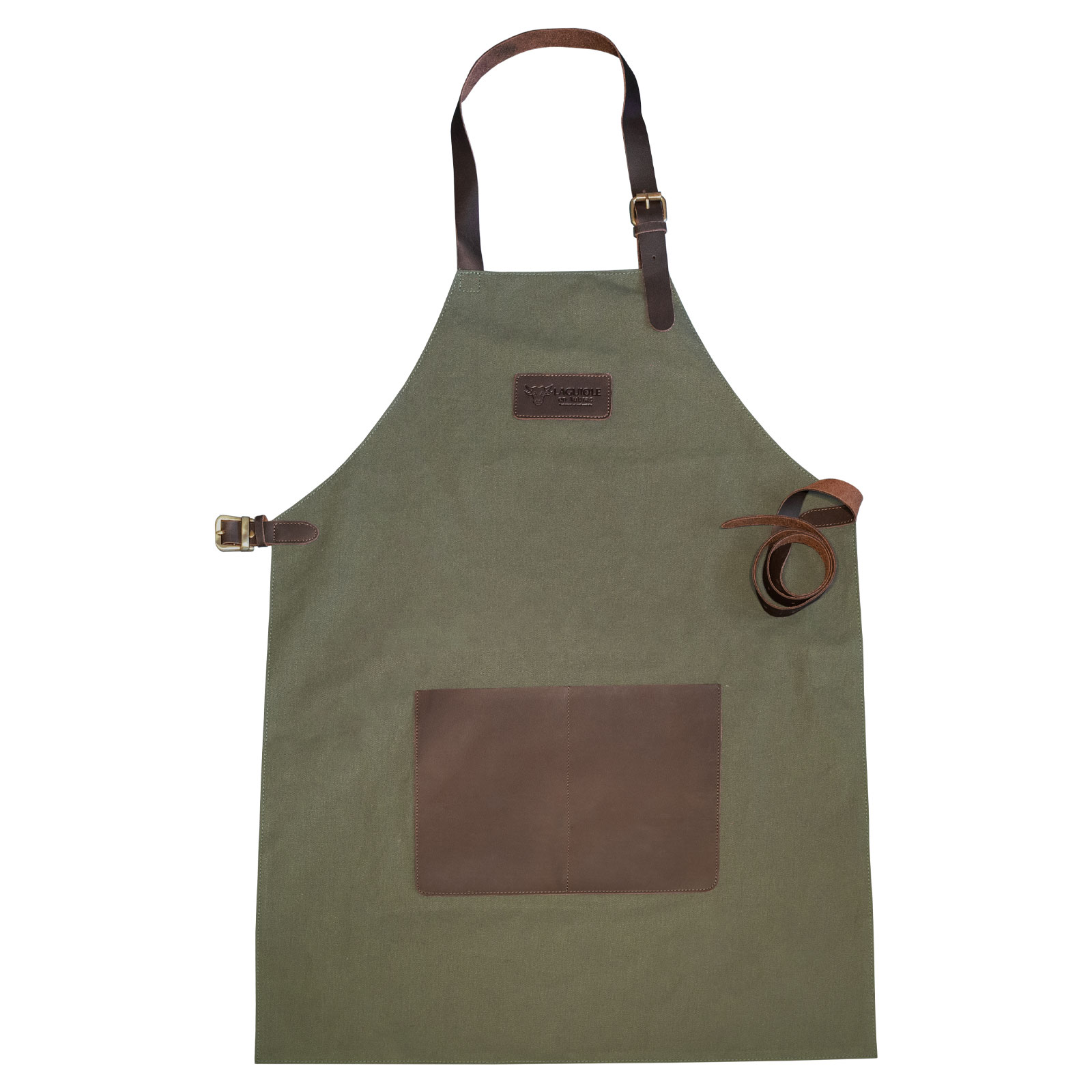 Laguiole en Aubrac LEA Schürze olive Baumwolle