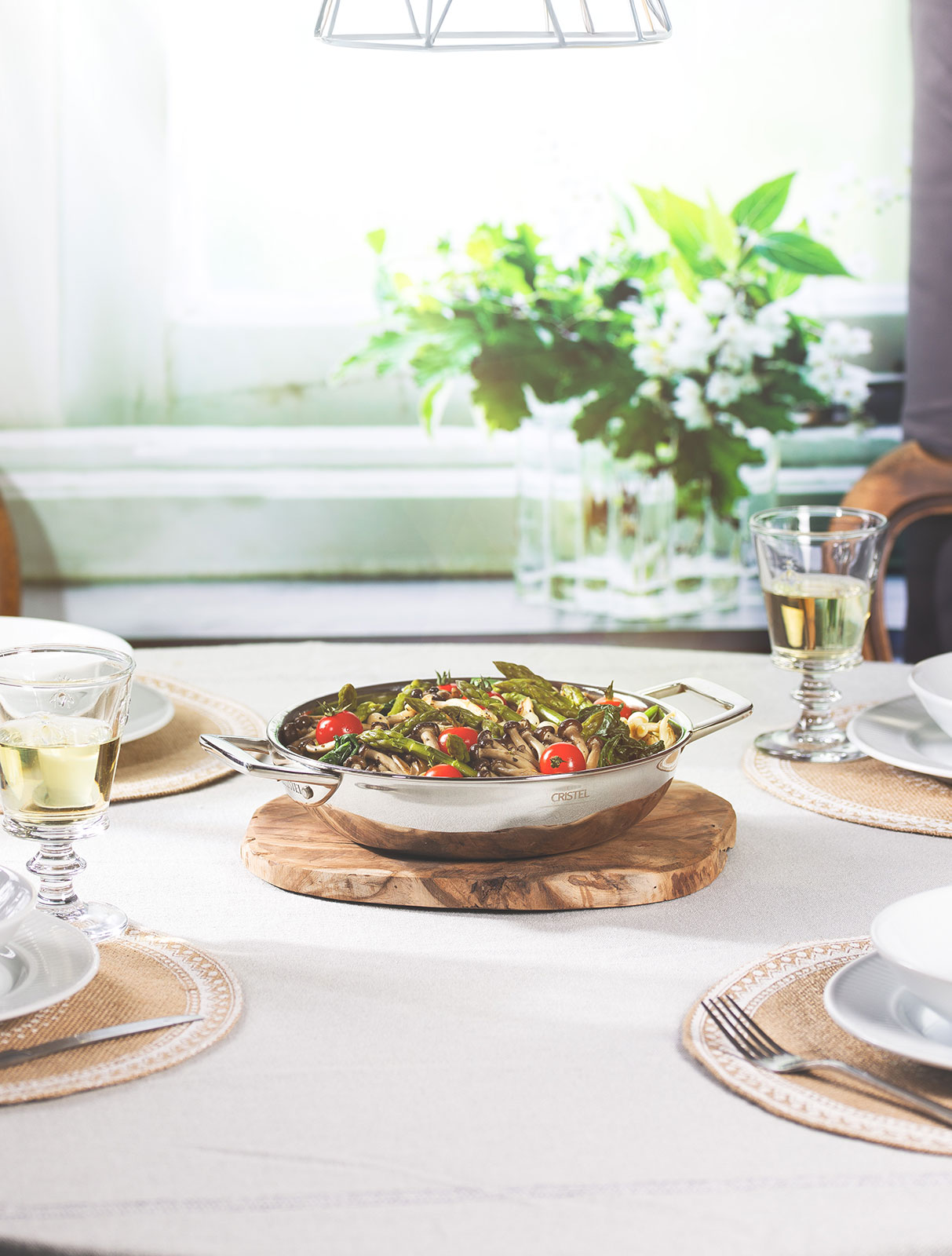 Cristel Castel'Pro Servierpfanne m. 2 Griffen 20cm Edelst.