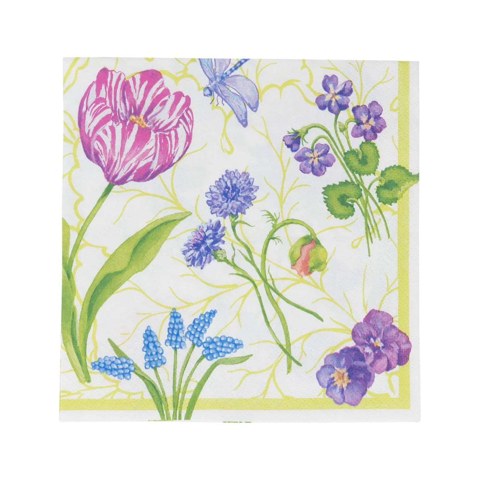 Caspari Lunchserviette Floral Majolica
