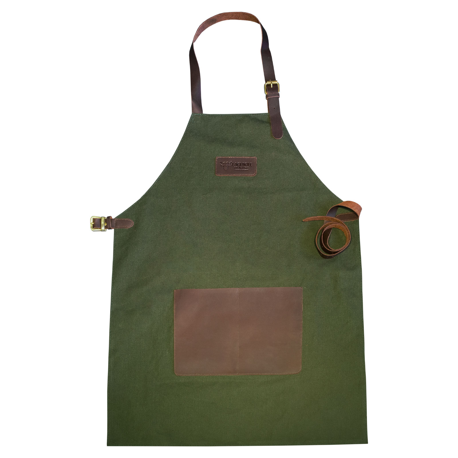 Laguiole en Aubrac LEA Schürze khaki Baumwolle