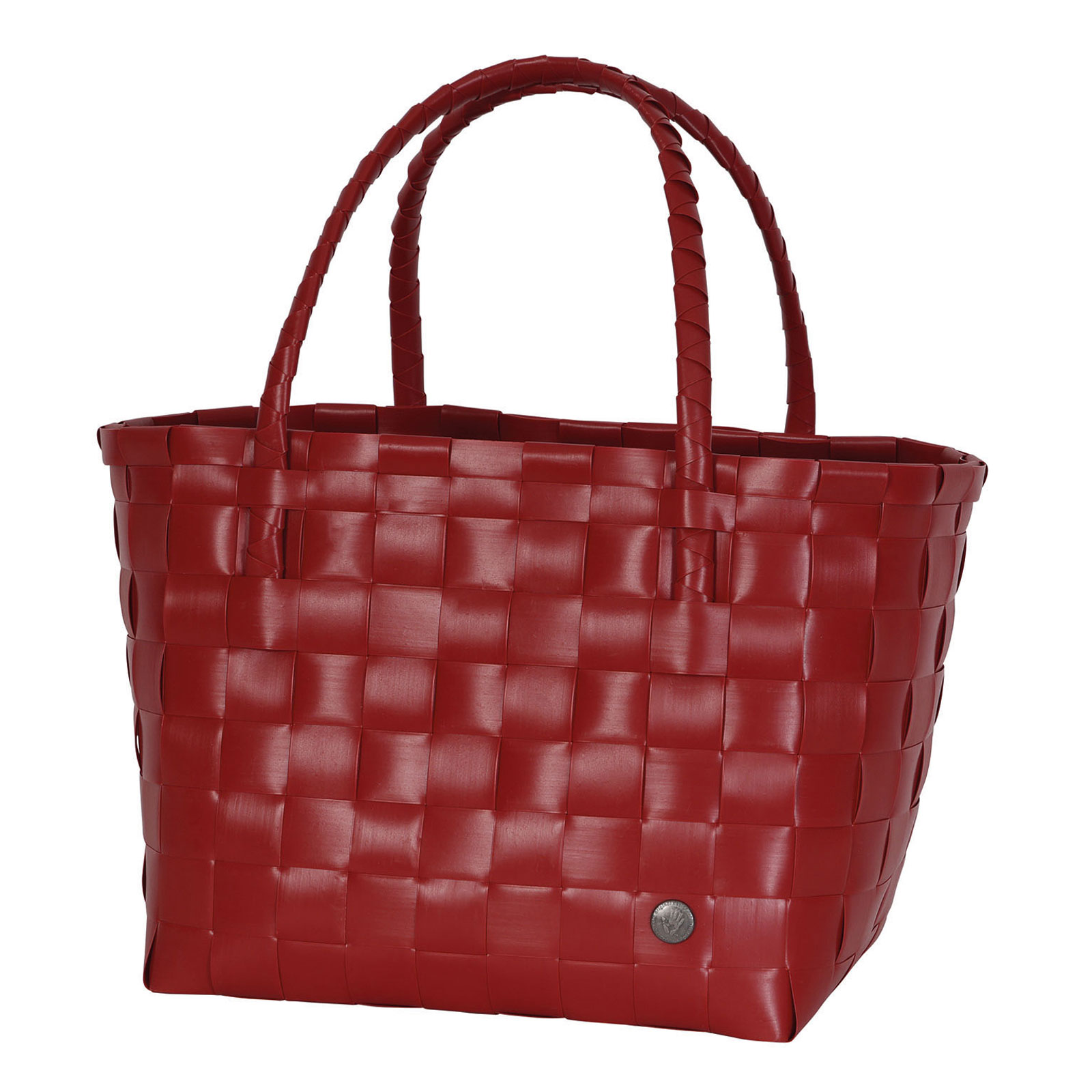 Handed By Paris Shopper crimson red
