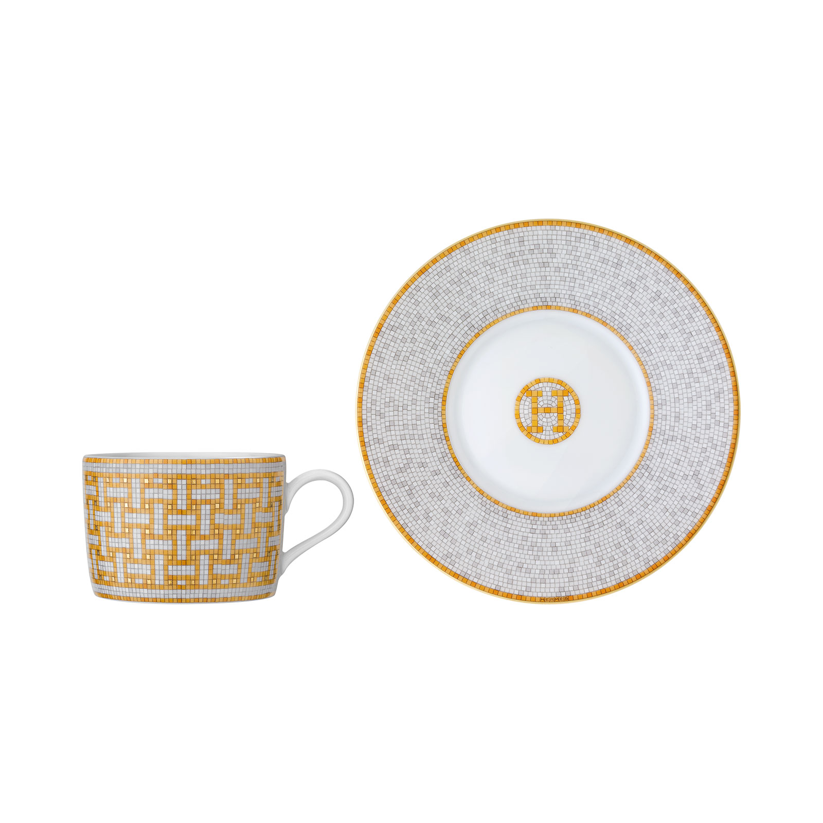 HERMÈS Paris Mosaïque au 24 Gold Teetasse m. U. 0,16ltr.