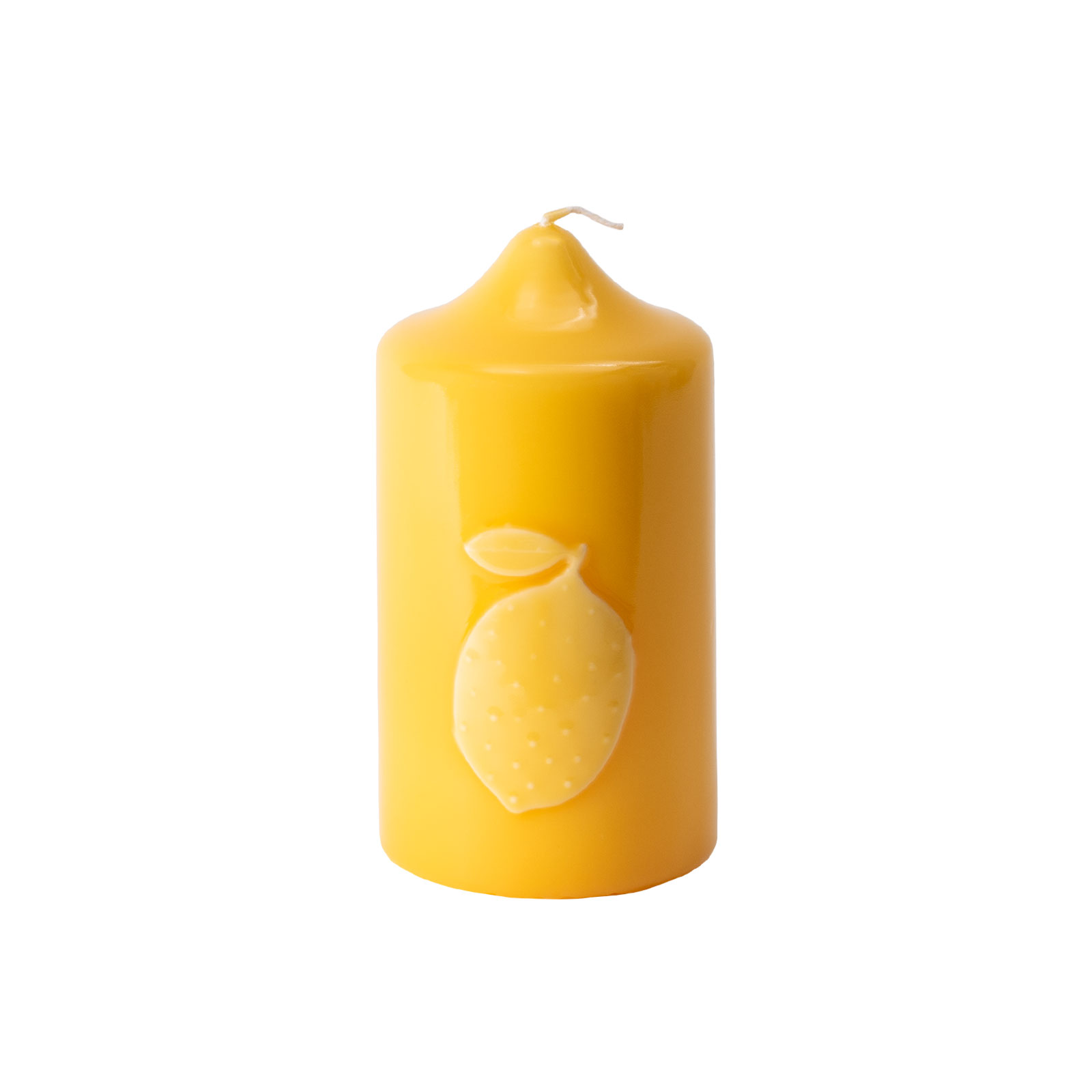 Engels Kerzen Gelackte Stumpenkerze Zitrone 8x15cm zitrone