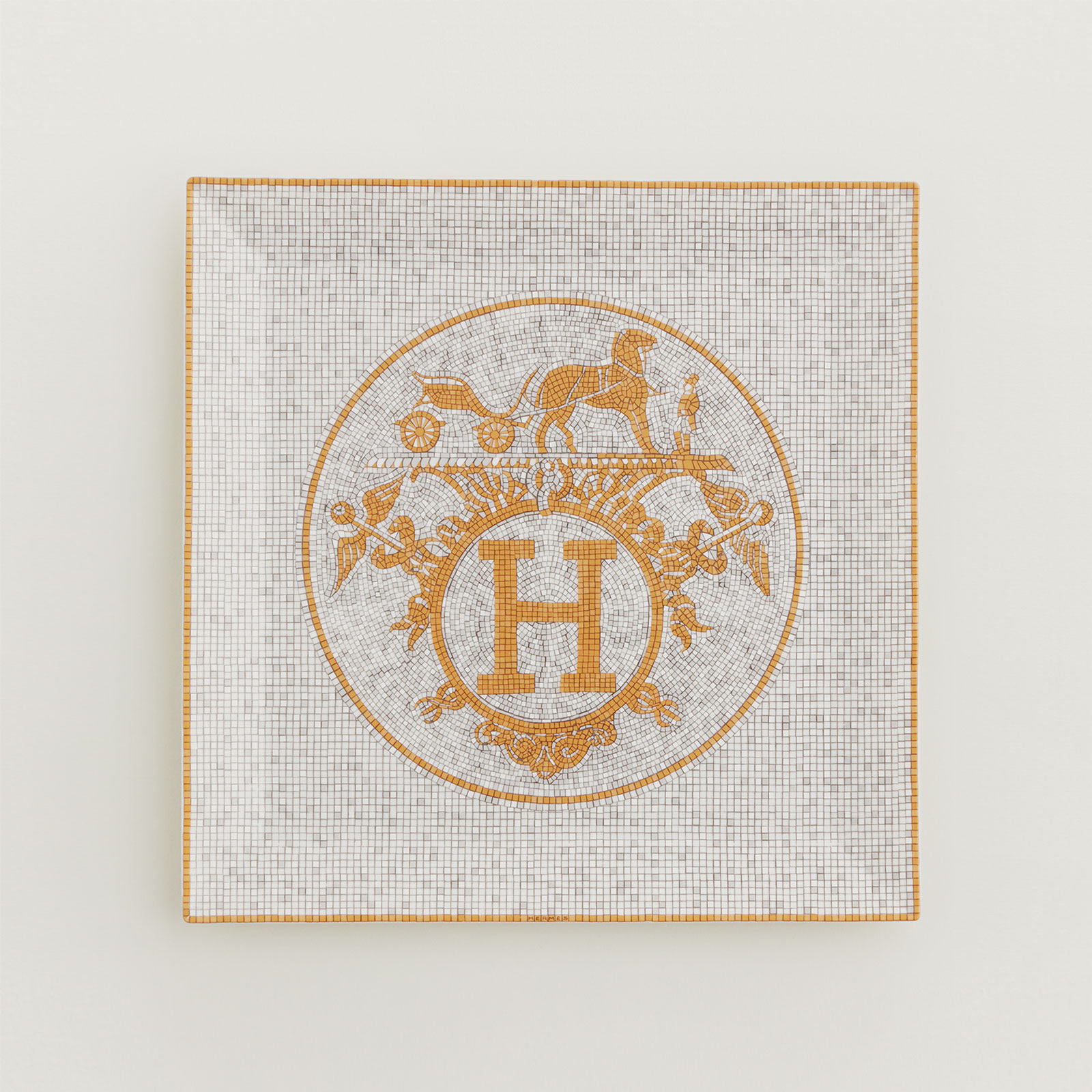 HERMÈS Paris Mosaïque au 24 Gold Kleines Carré Nr.5 23x23cm