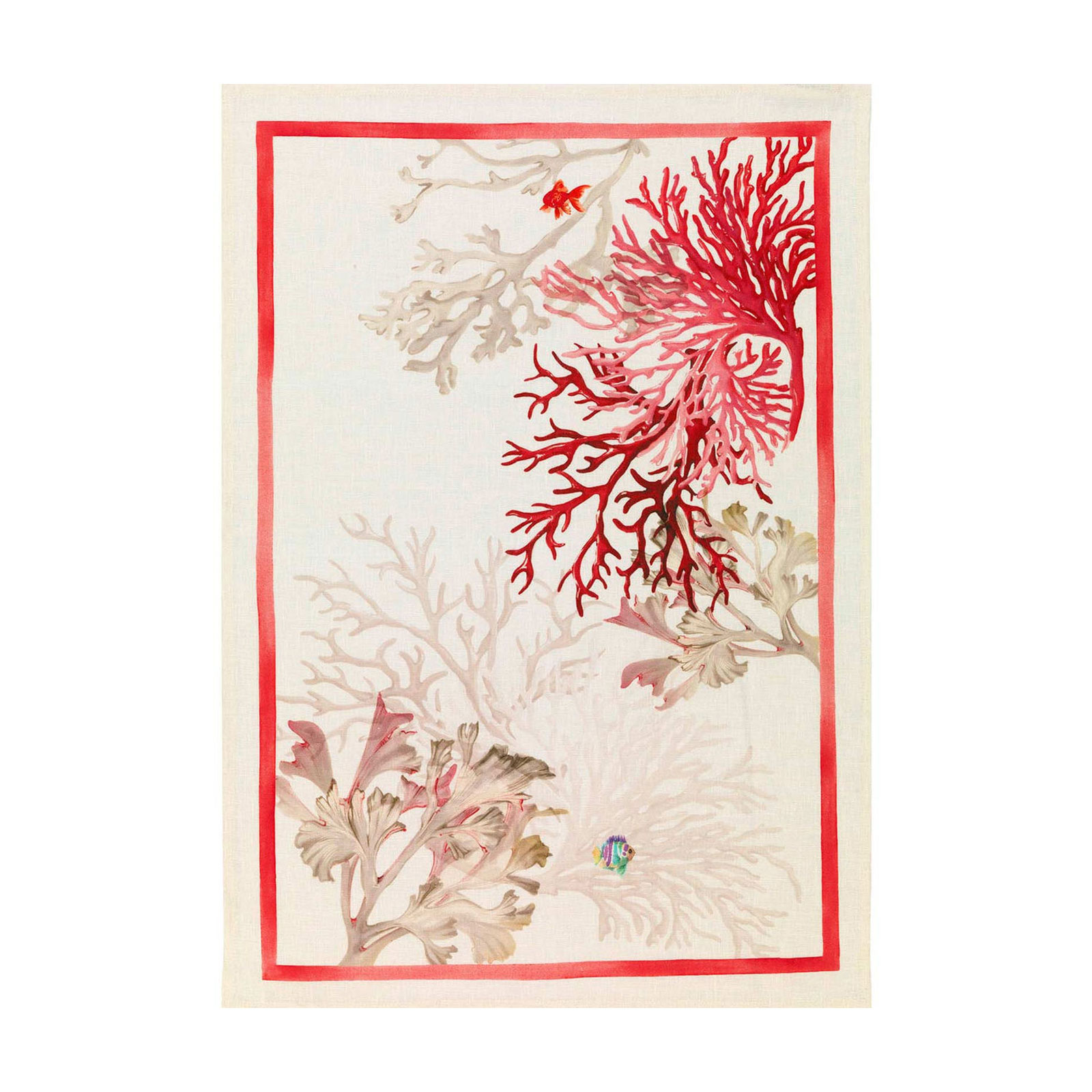 Tessitura Toscana Aquarius Geschirrtuch 50x70cm coral