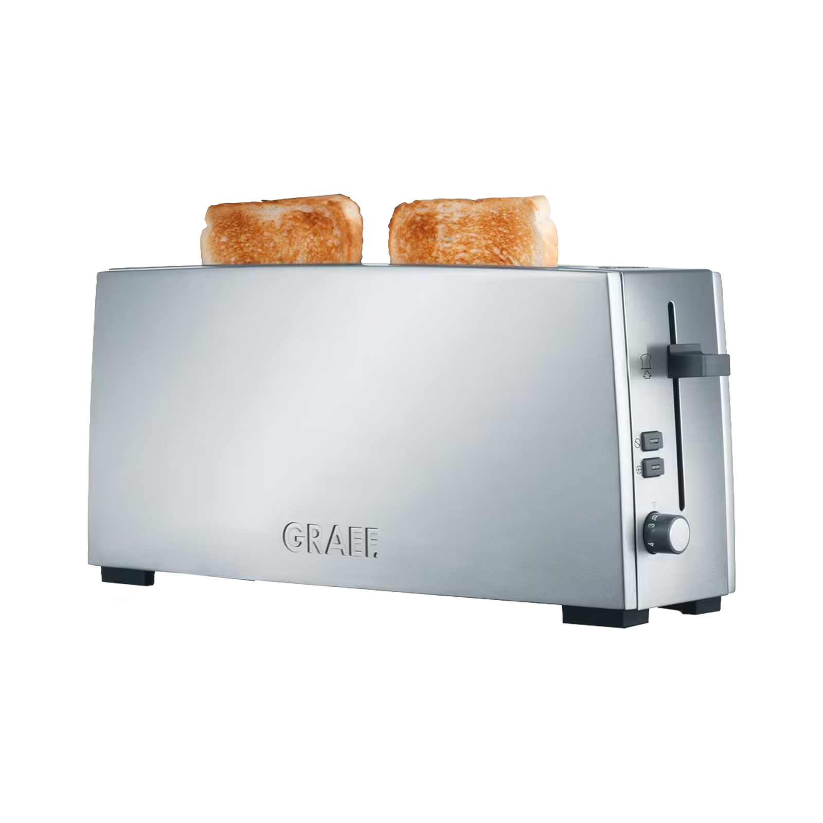 Graef Toaster 2 Scheiben mit Langschlitz silber TO90 Graef Toaster 2 Scheiben mit Langschlitz silber TO90