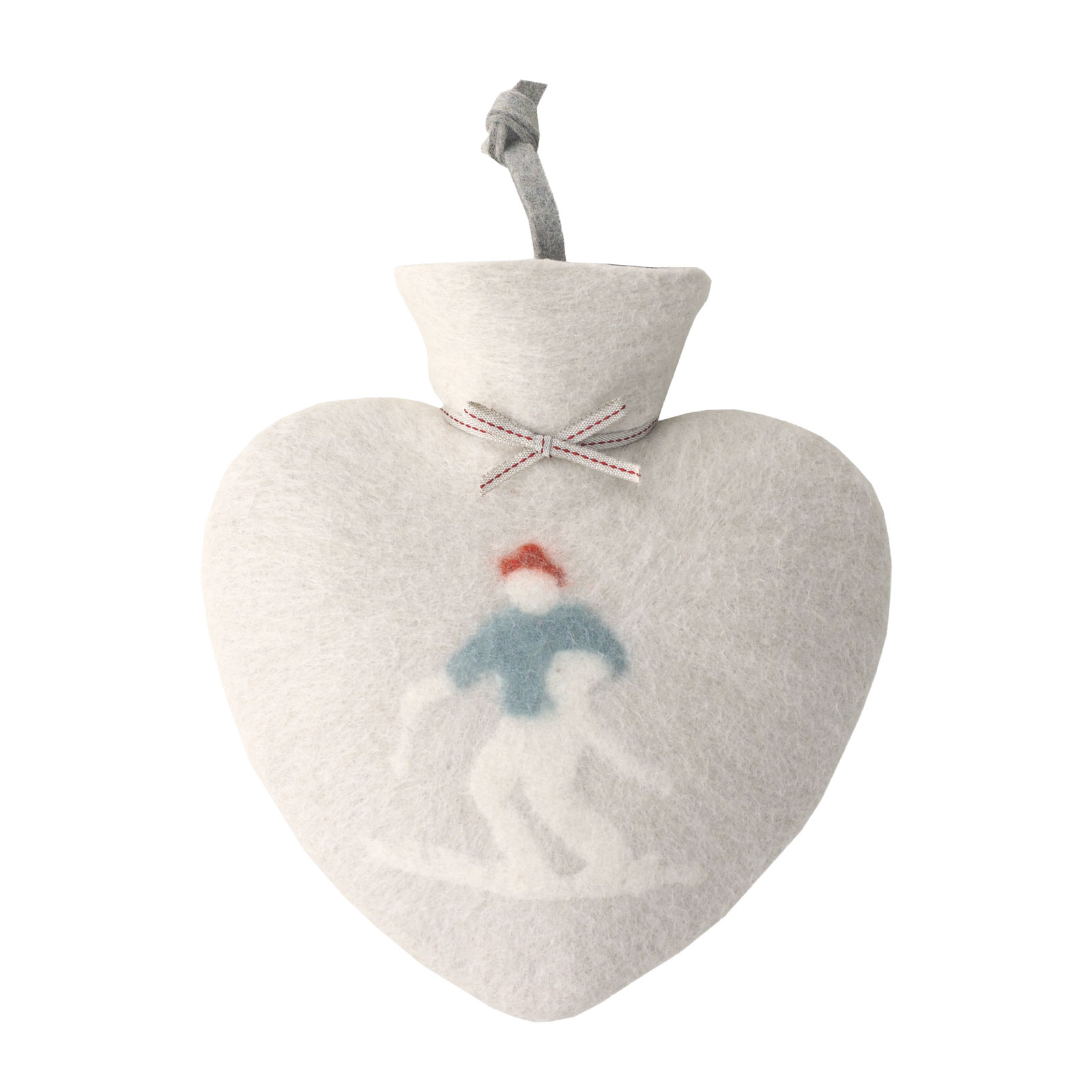 Dorothee Lehnen Herzwärmflasche Skifahrer creme 