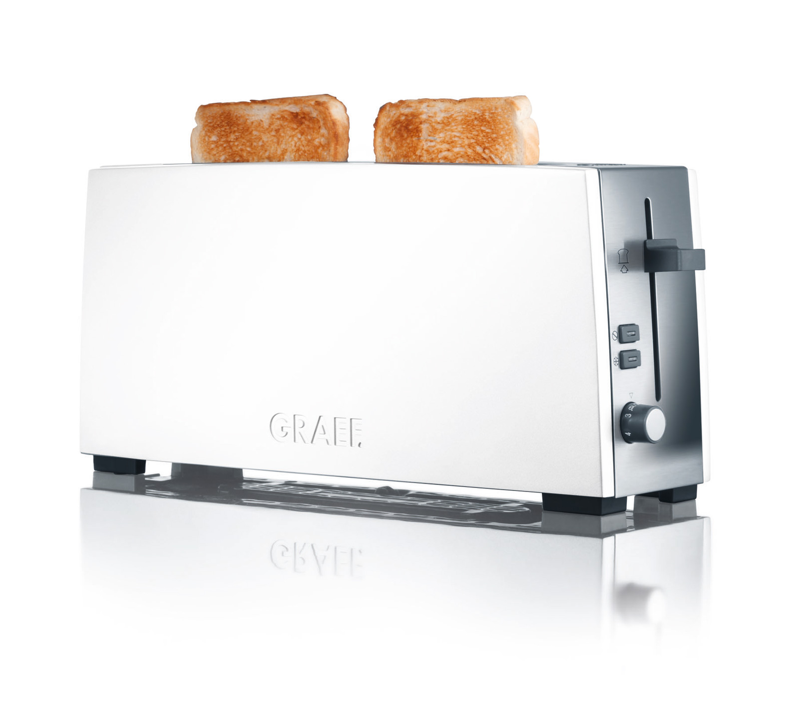 Graef Toaster 2 Scheiben mit Langschlitz weiß TO91