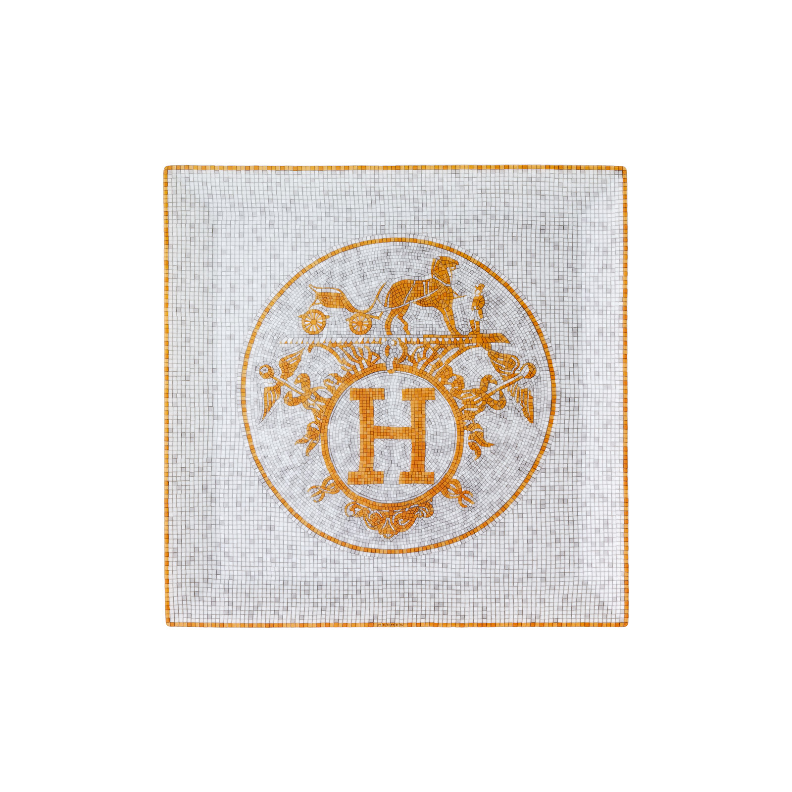 HERMÈS Paris Mosaïque au 24 Gold Kleines Carré Nr.5 23x23cm