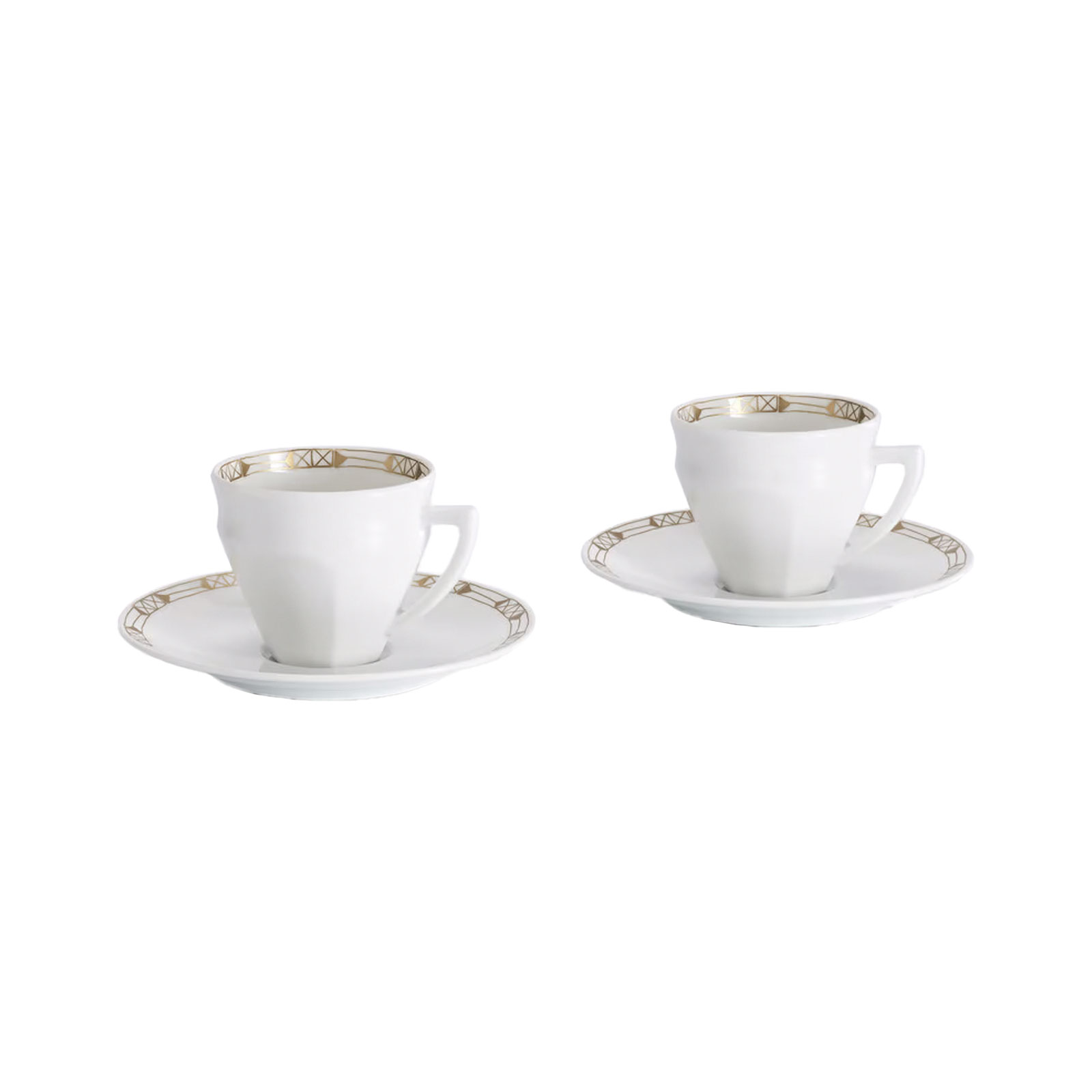 Baccarat Talleyrand Kaffeetasse m. U. Set 4tlg. Gold