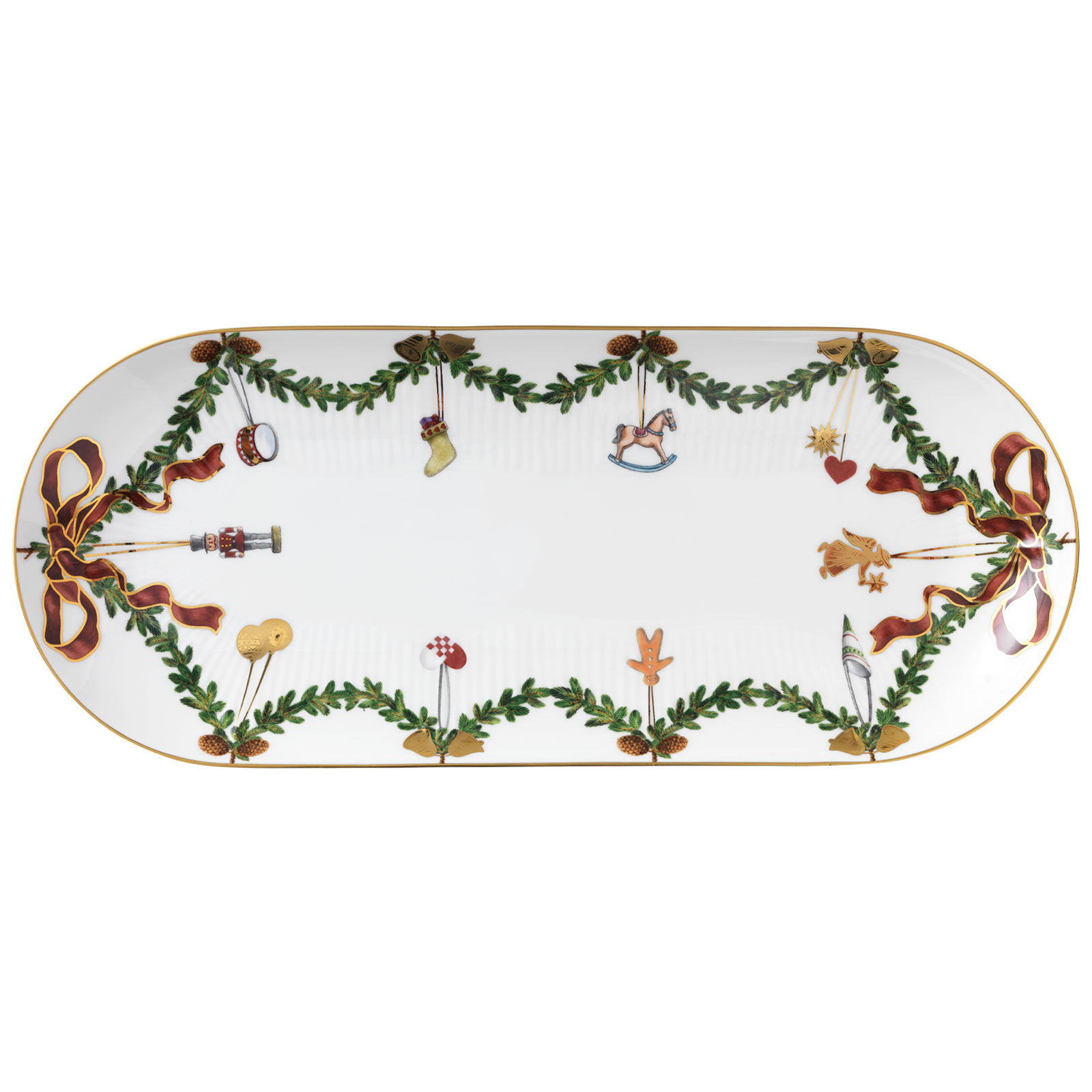 Royal Copenhagen Star Fluted Christmas Königskuchenplatte 39cm 2503379