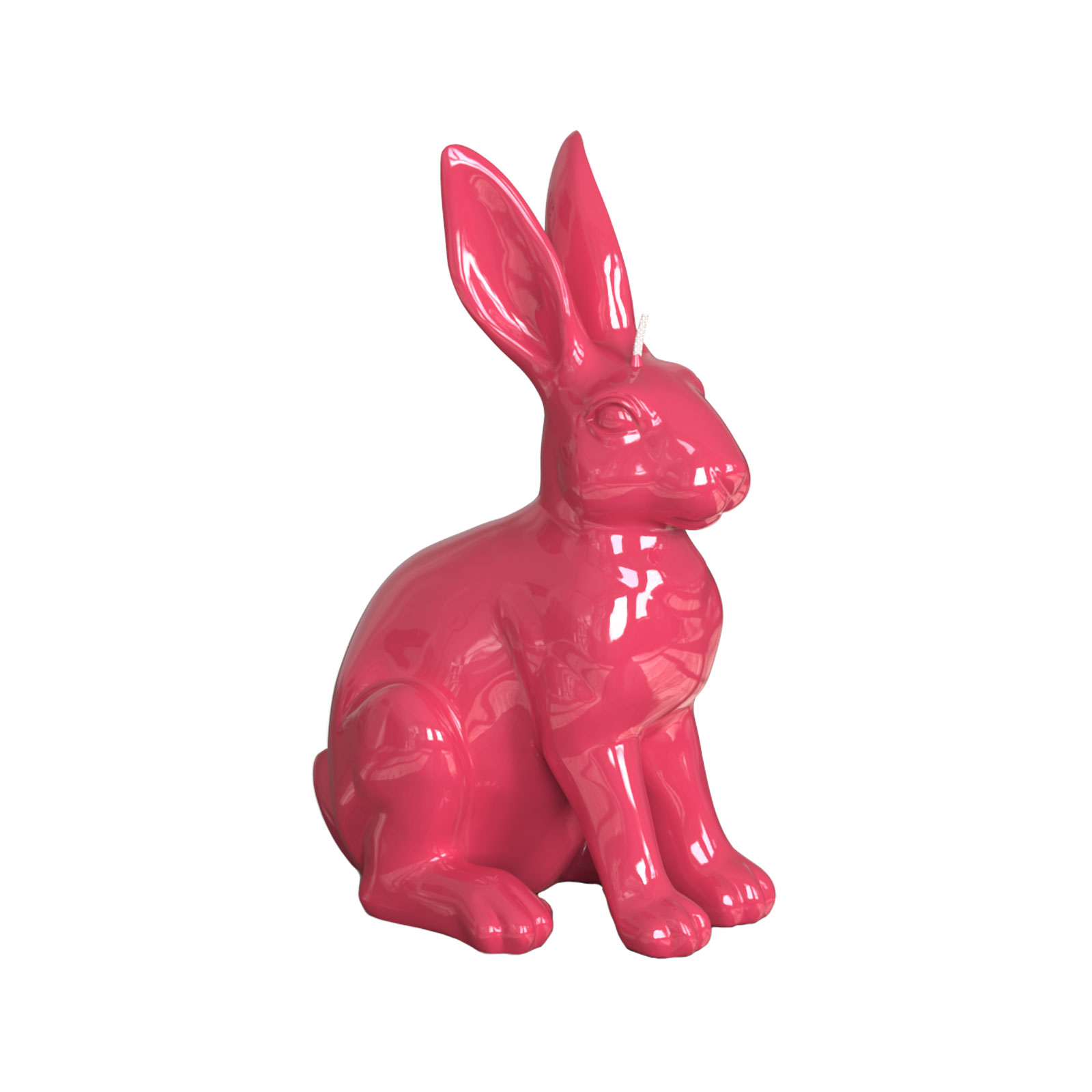 Engels Kerzen Gelackte Objektkerze Hase pink