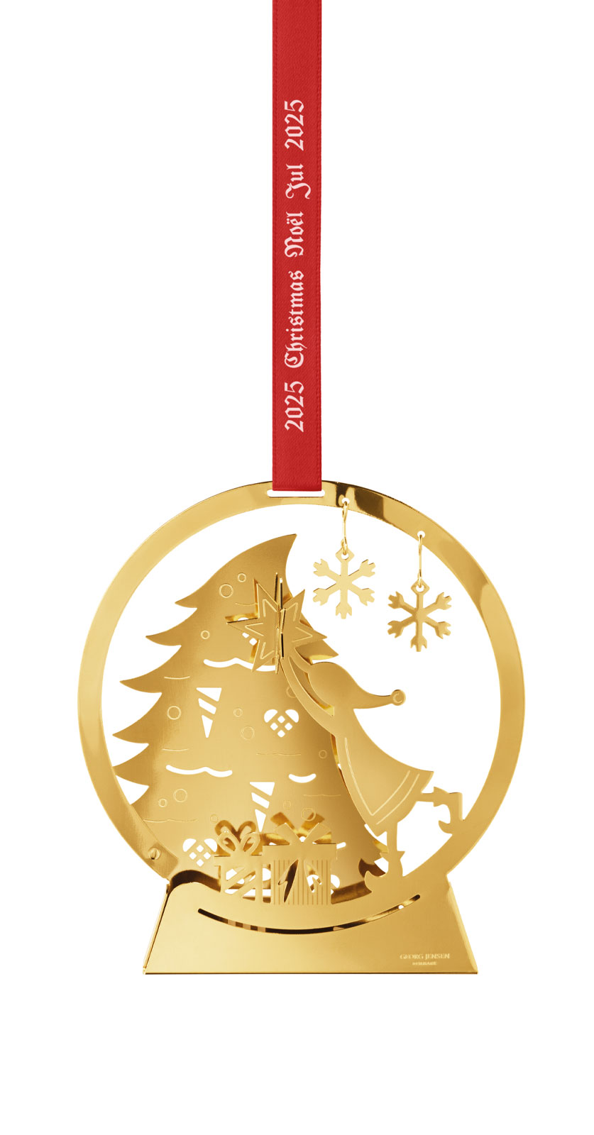 Georg Jensen 2025 Weihnachtsmobile Schneekugel gold