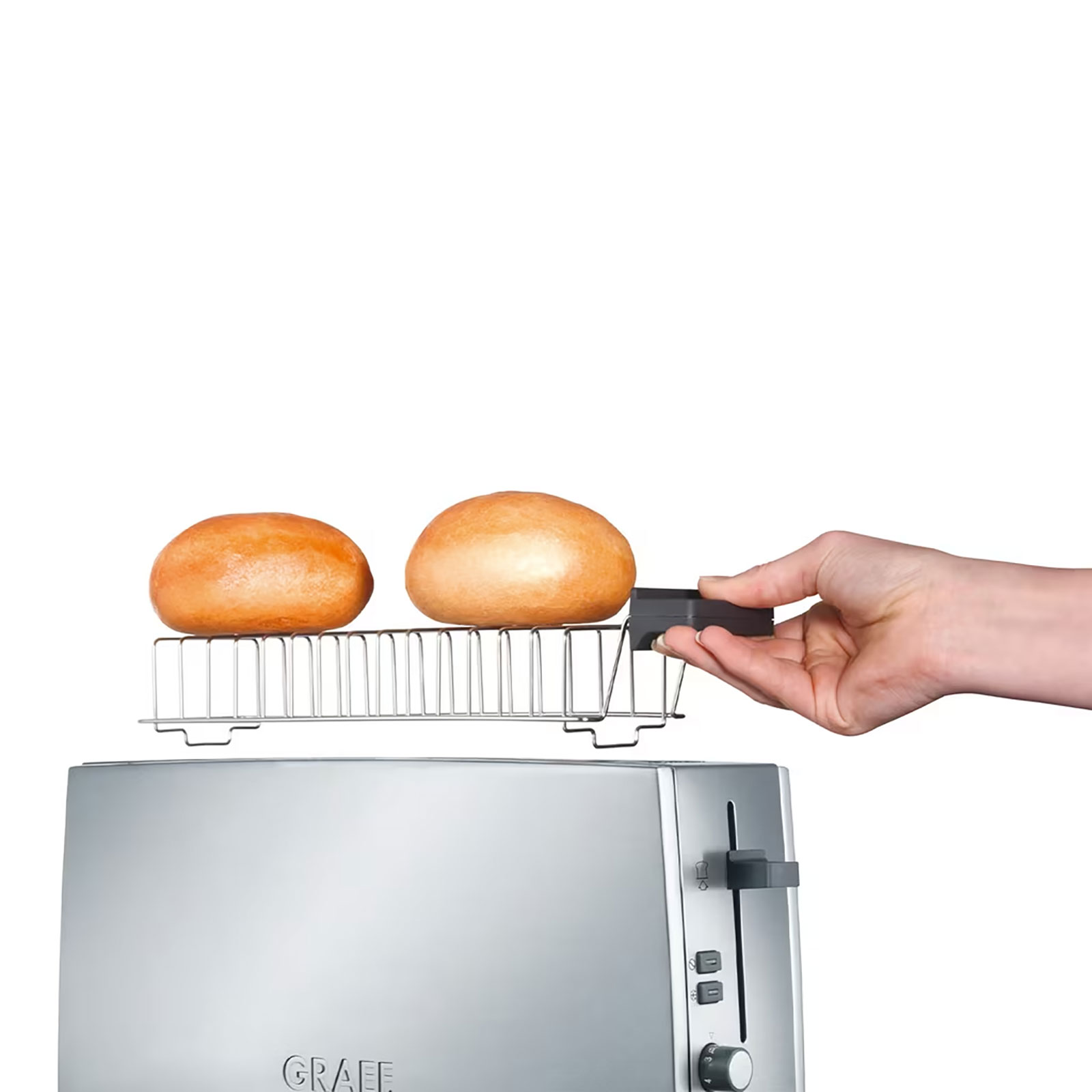 Graef Toaster 2 Scheiben mit Langschlitz  silber TO90