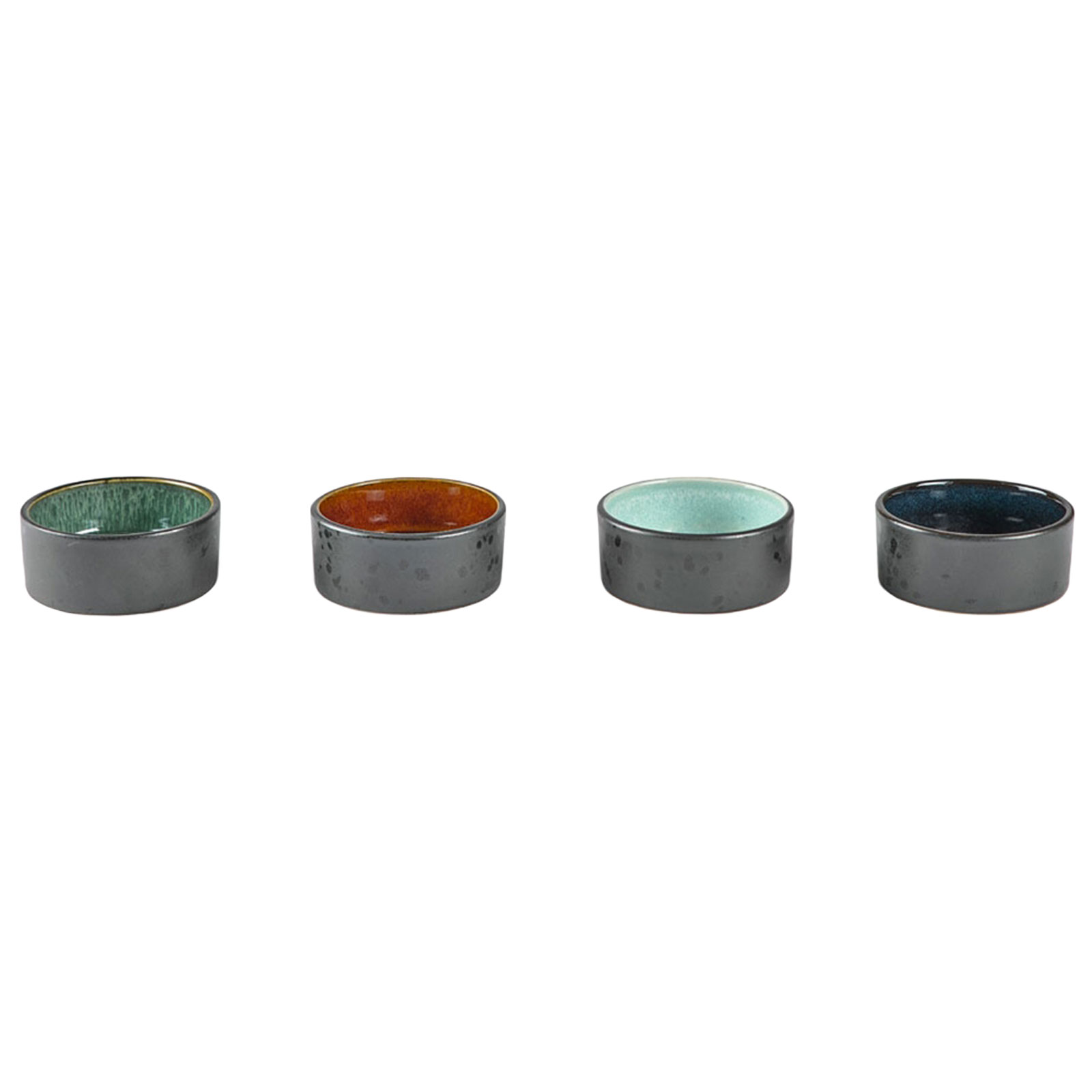 Bitz Bowl Mini 4er Set 7,5cm black, amber, light blue, green, dark blue