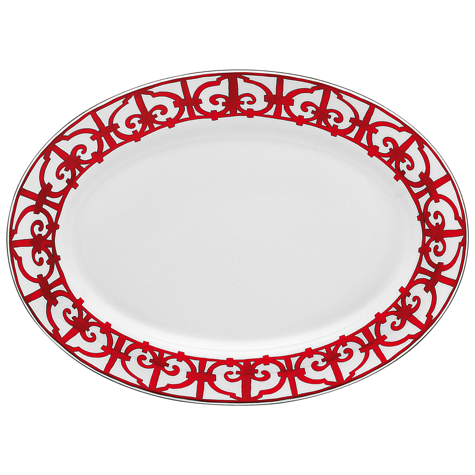 HERMÈS Paris Balcon du Guadalquivir Platte oval 42cm