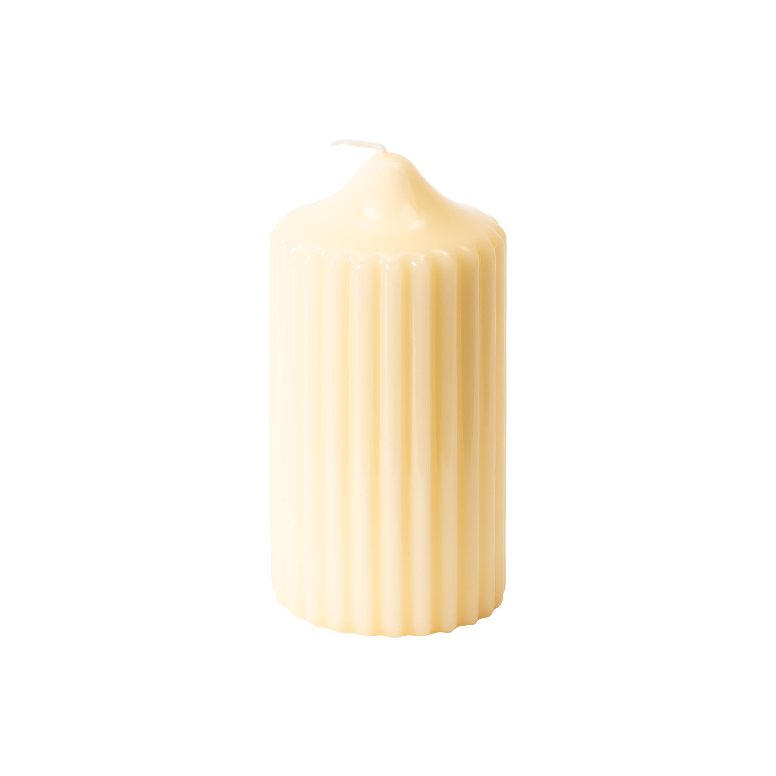 Engels Kerzen Gelackte Rillenkerze 8x15cm quitte