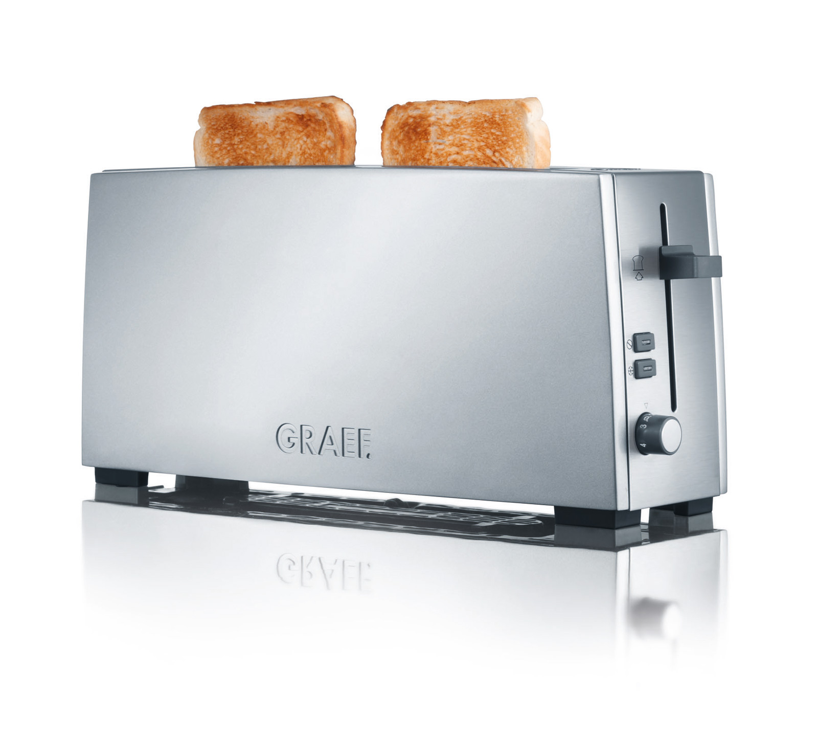 Graef Toaster TO 90 Langschlitz 2 Scheiben silber