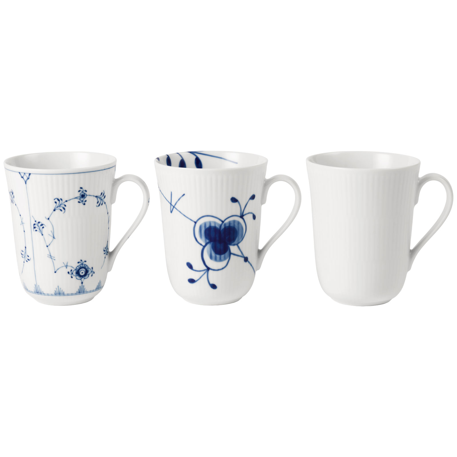 Royal Copenhagen History Mix Henkelbecher 3er Set 0,36ltr.
